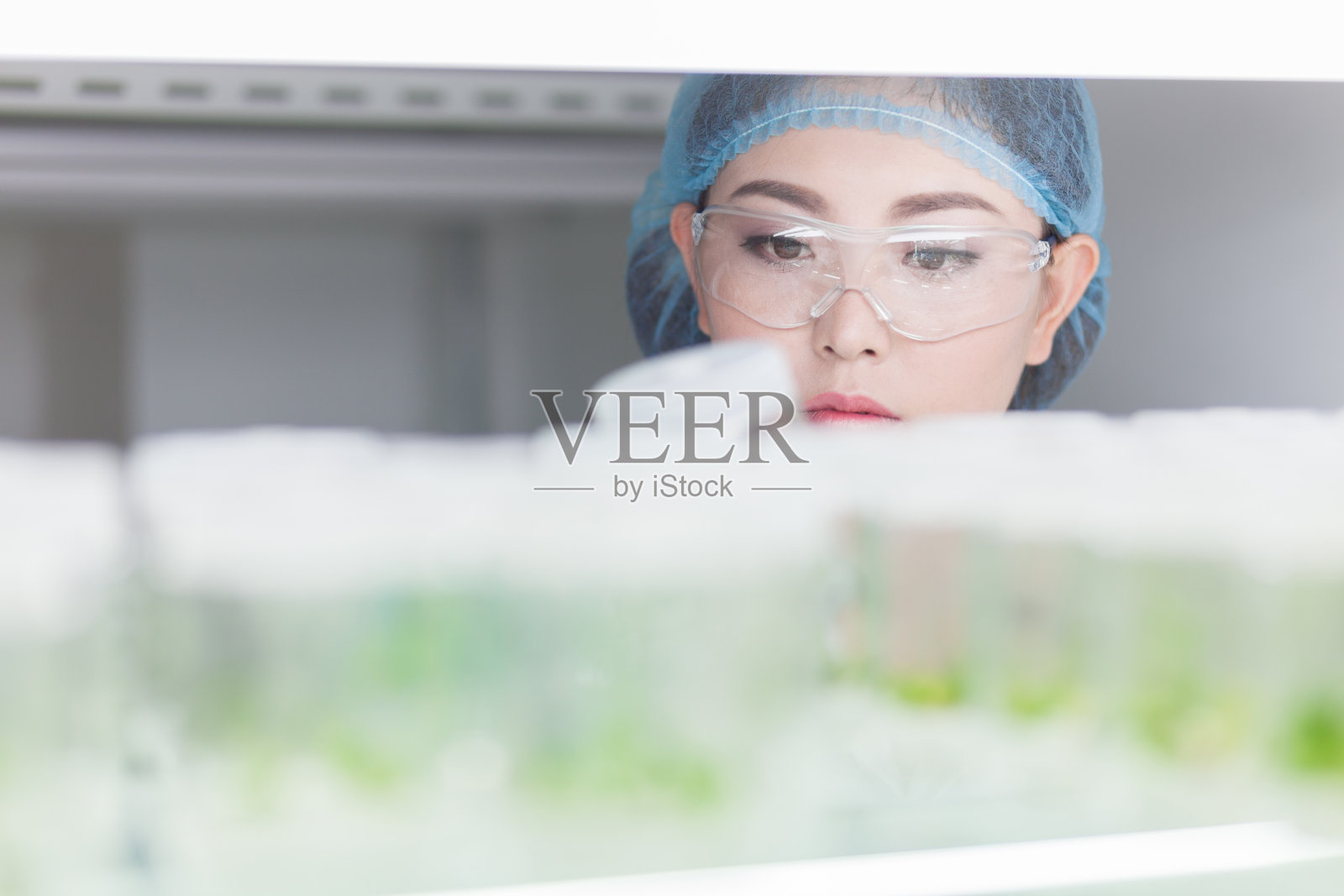 在实验室工作的科学家。照片摄影图片