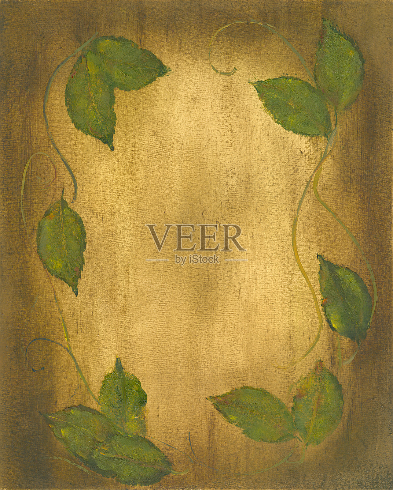 背景用树叶插画图片素材