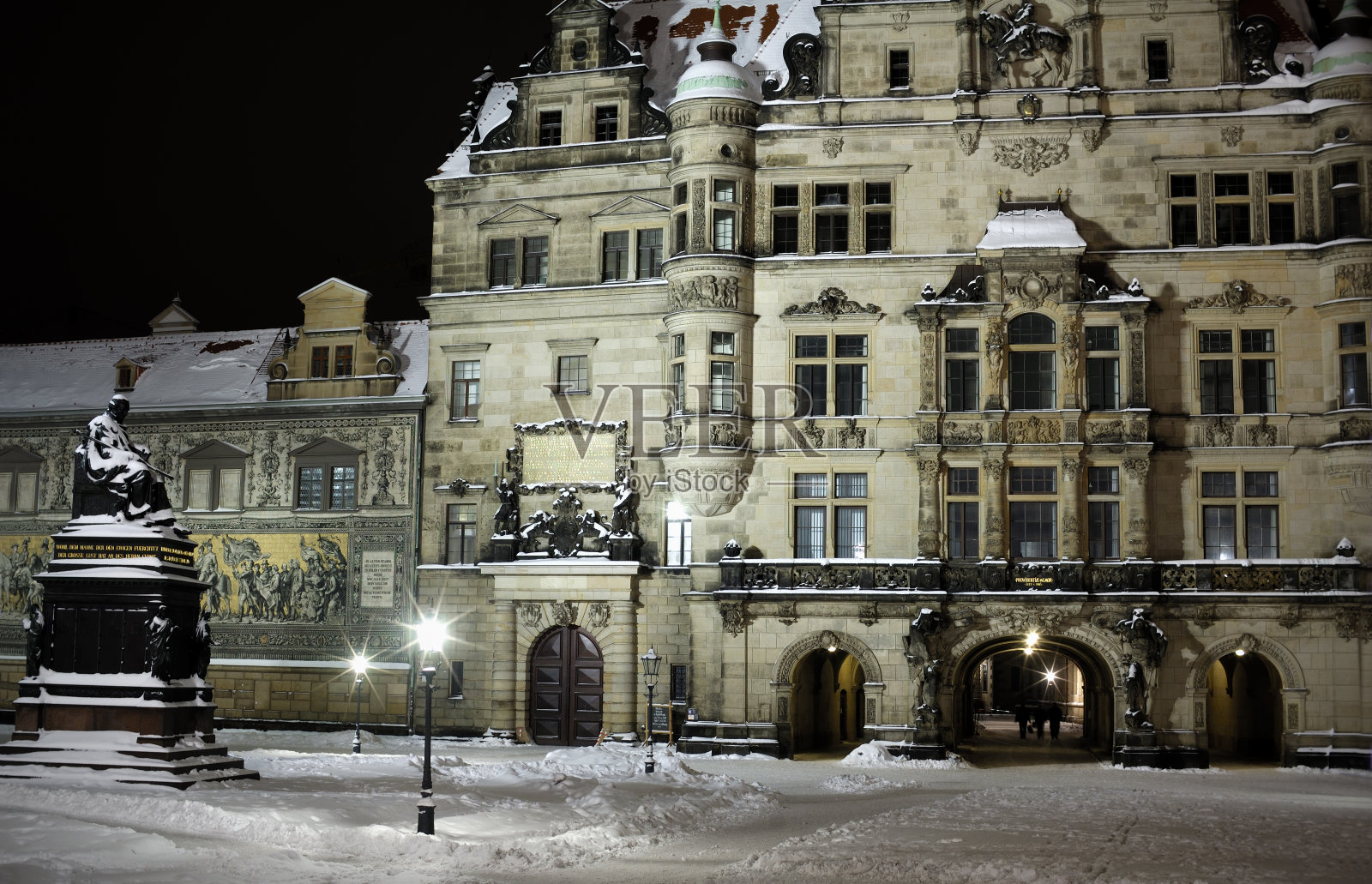 德累斯顿王侯图和乔治门照片摄影图片