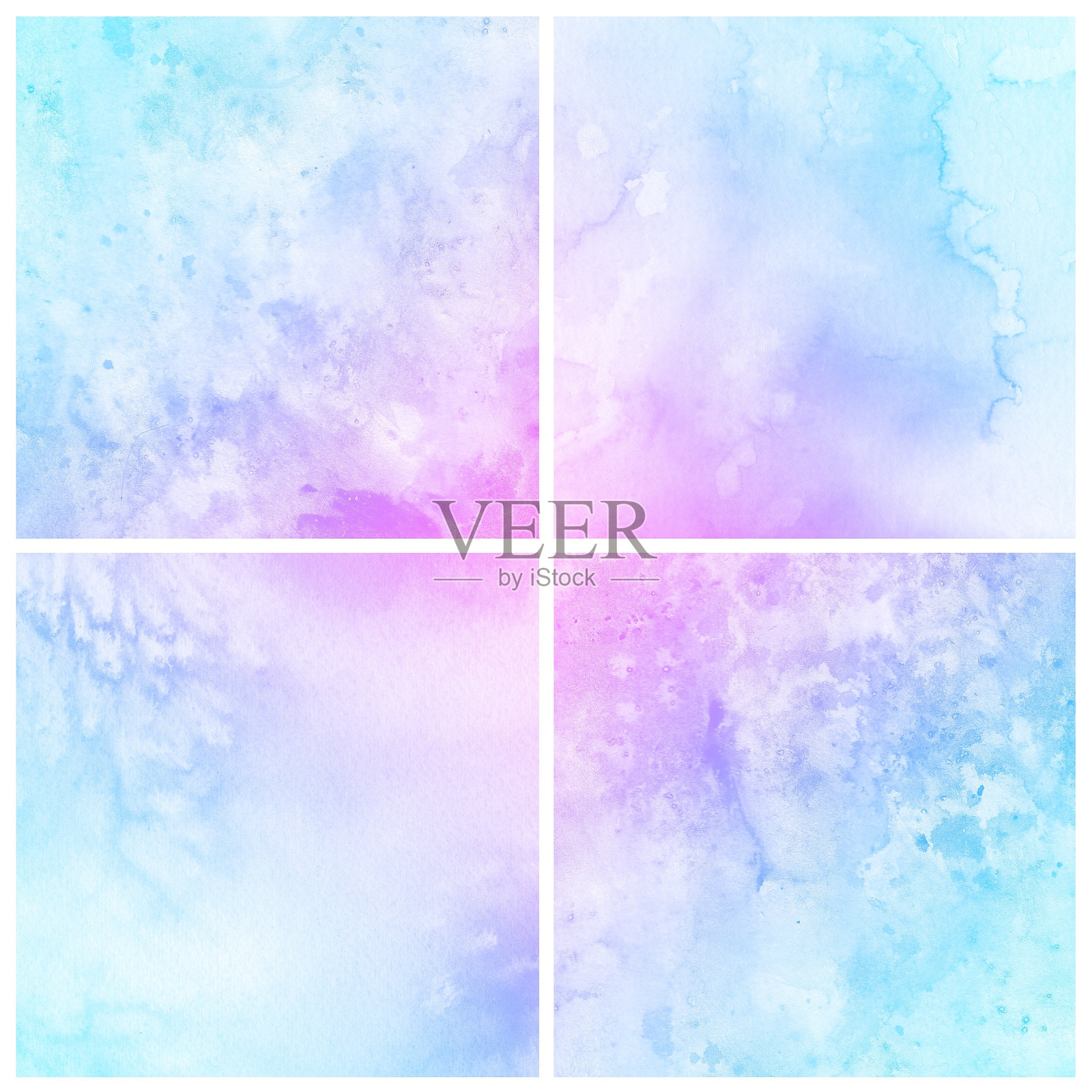 一套彩色水彩画背景照片摄影图片