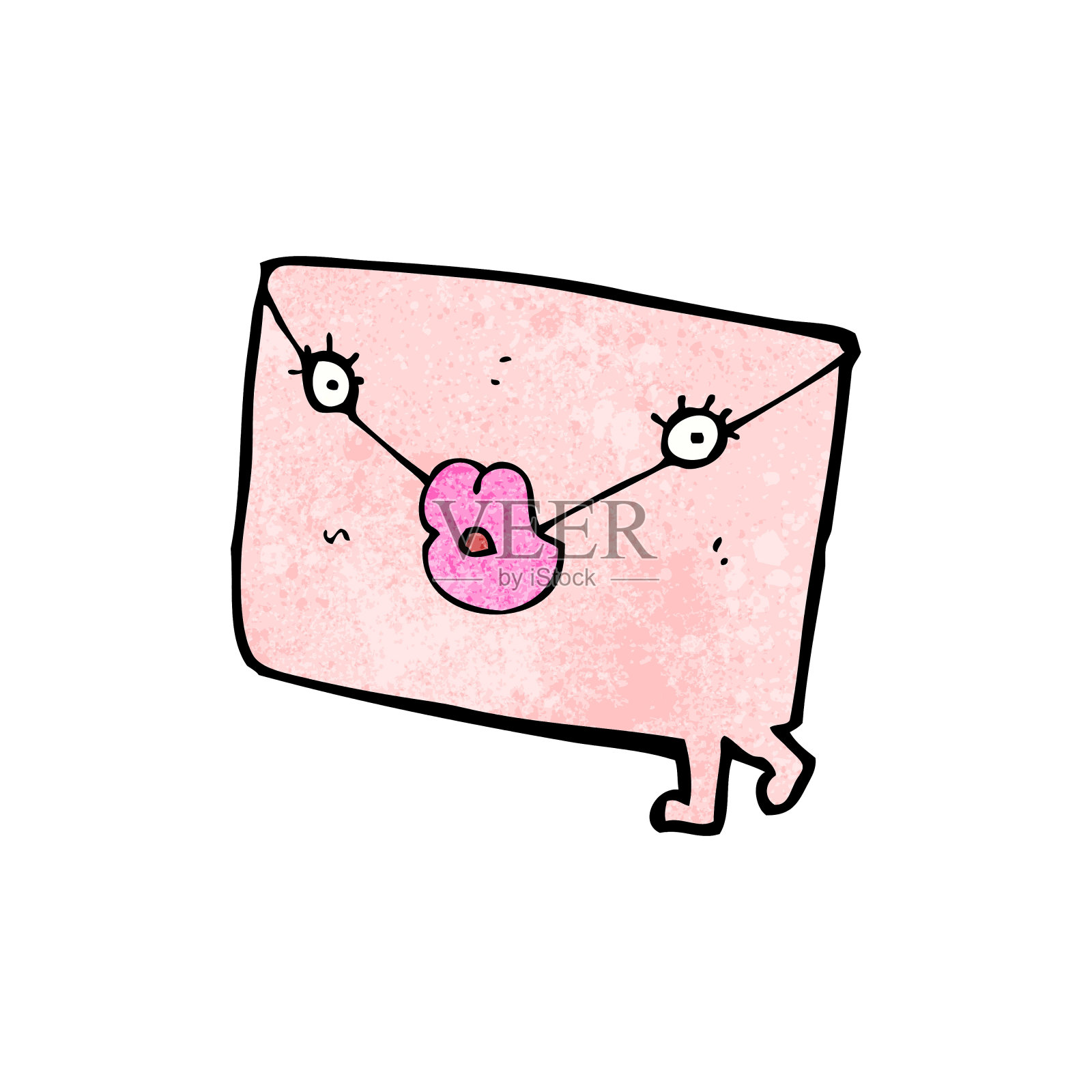 卡通的情书插画图片素材