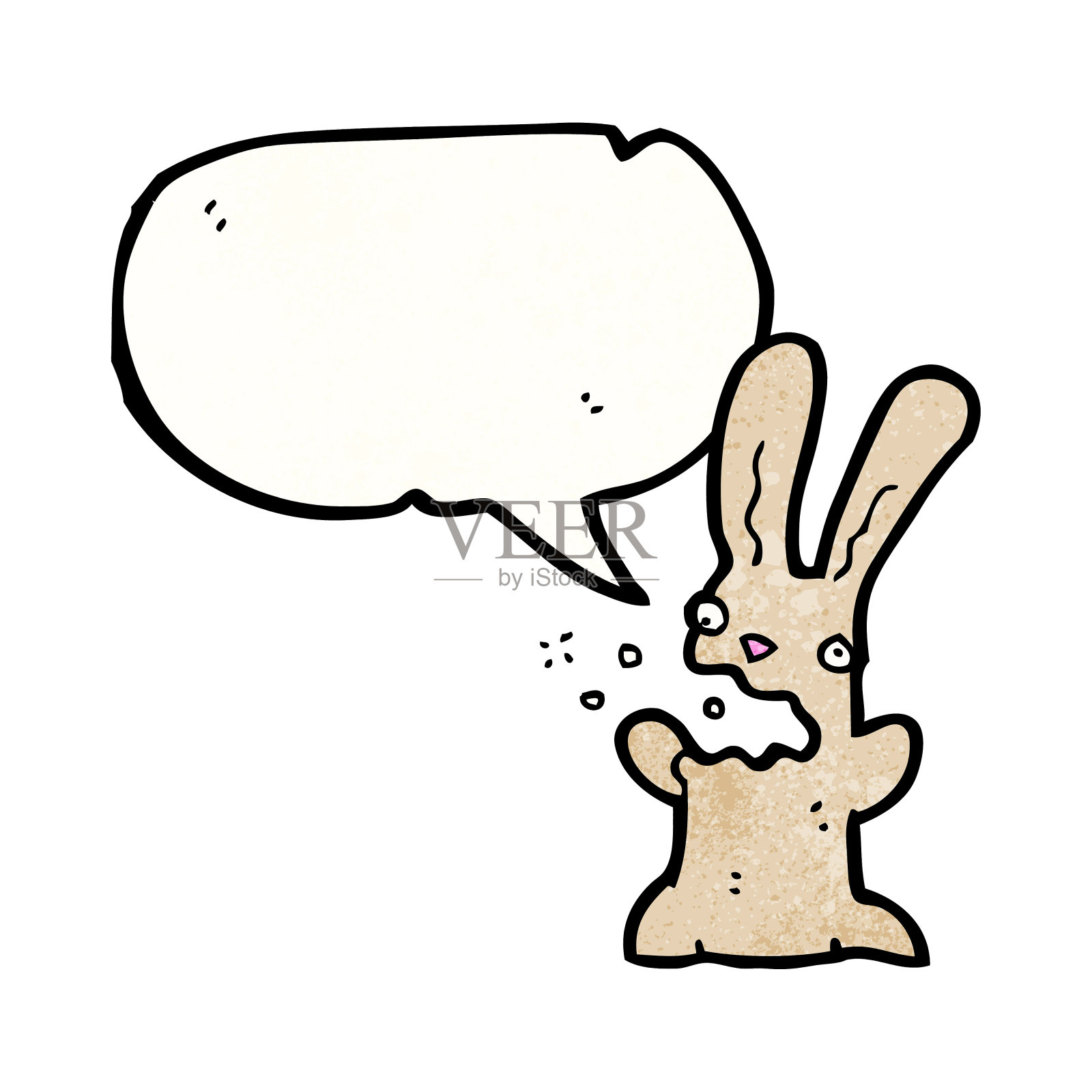 打嗝兔子卡通设计元素图片