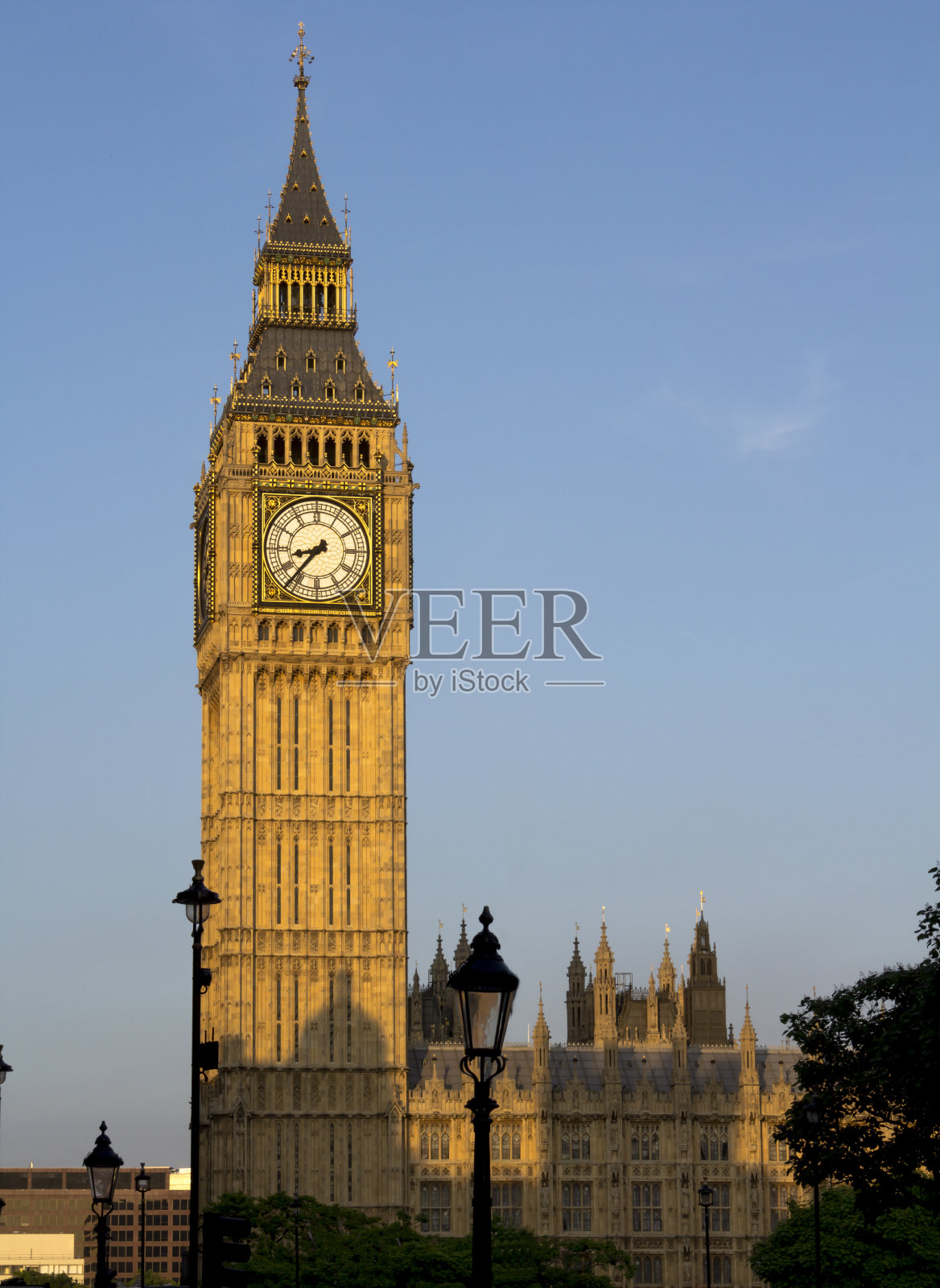 大本钟在傍晚日落之前照片摄影图片