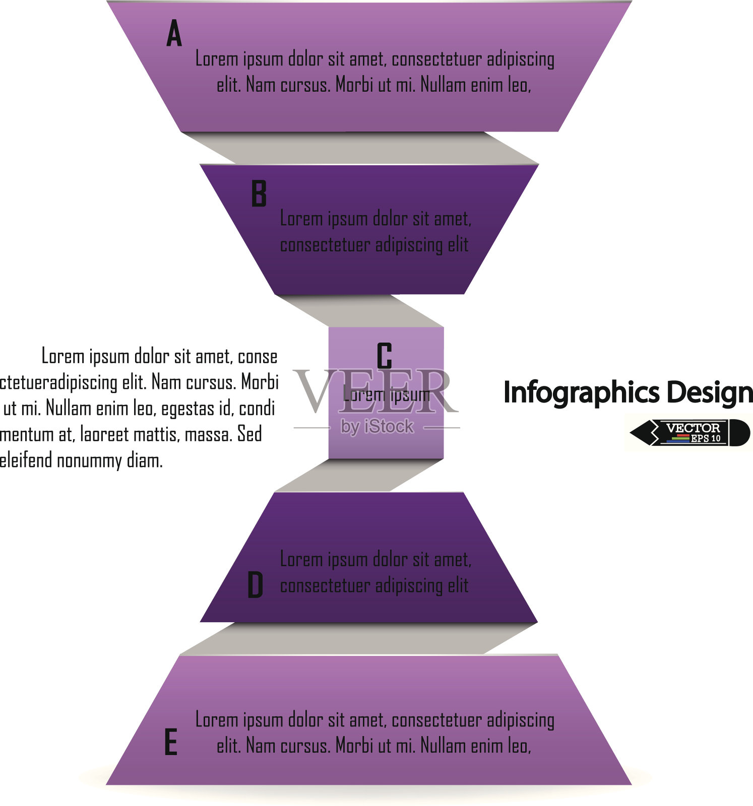现代信息图形选项横幅。插画图片素材
