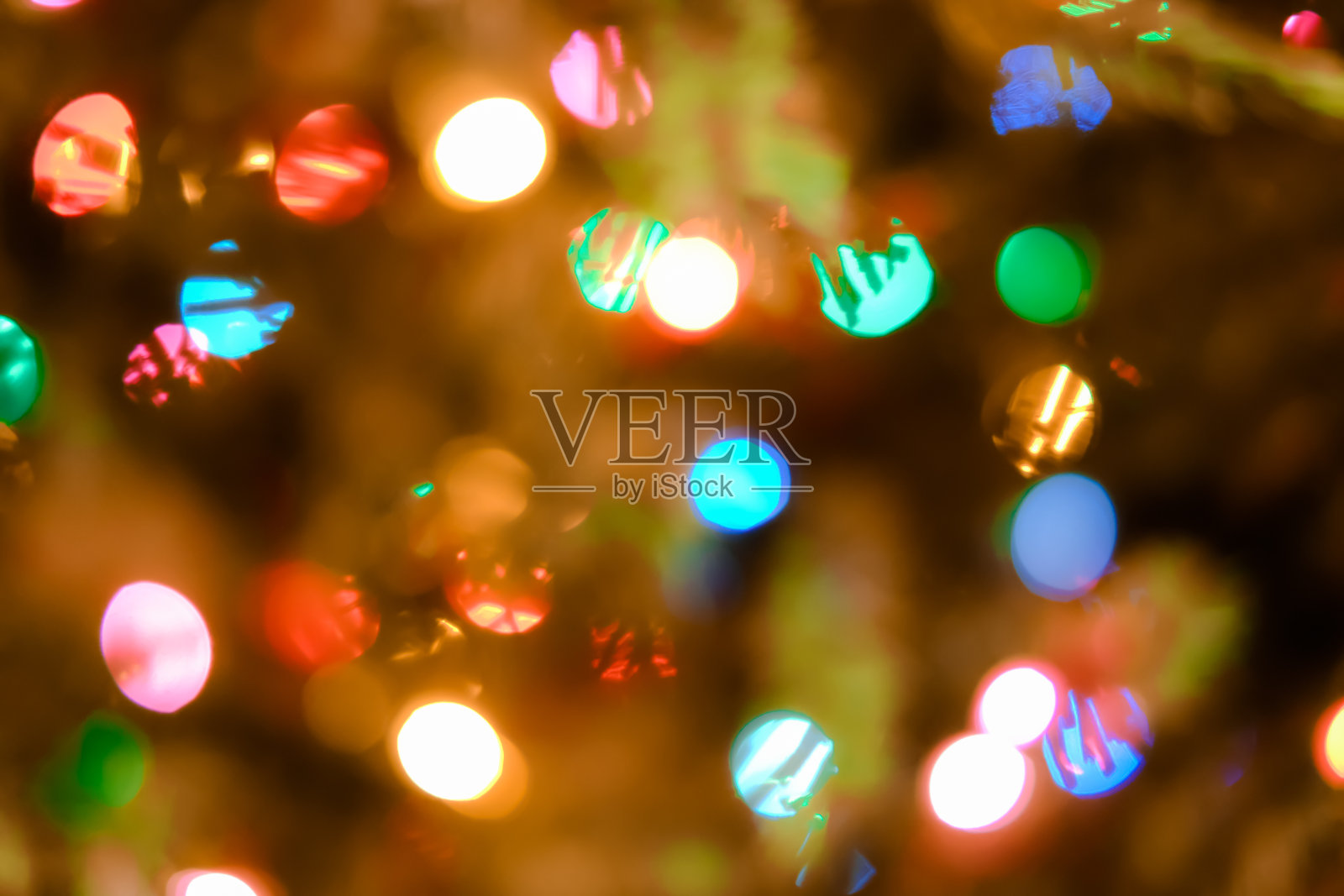 模糊灯光的假日背景照片摄影图片