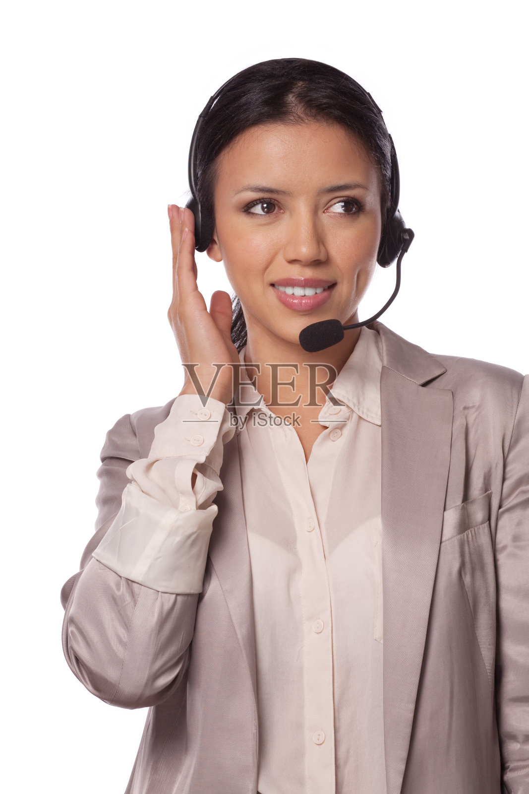 耳机的女人照片摄影图片