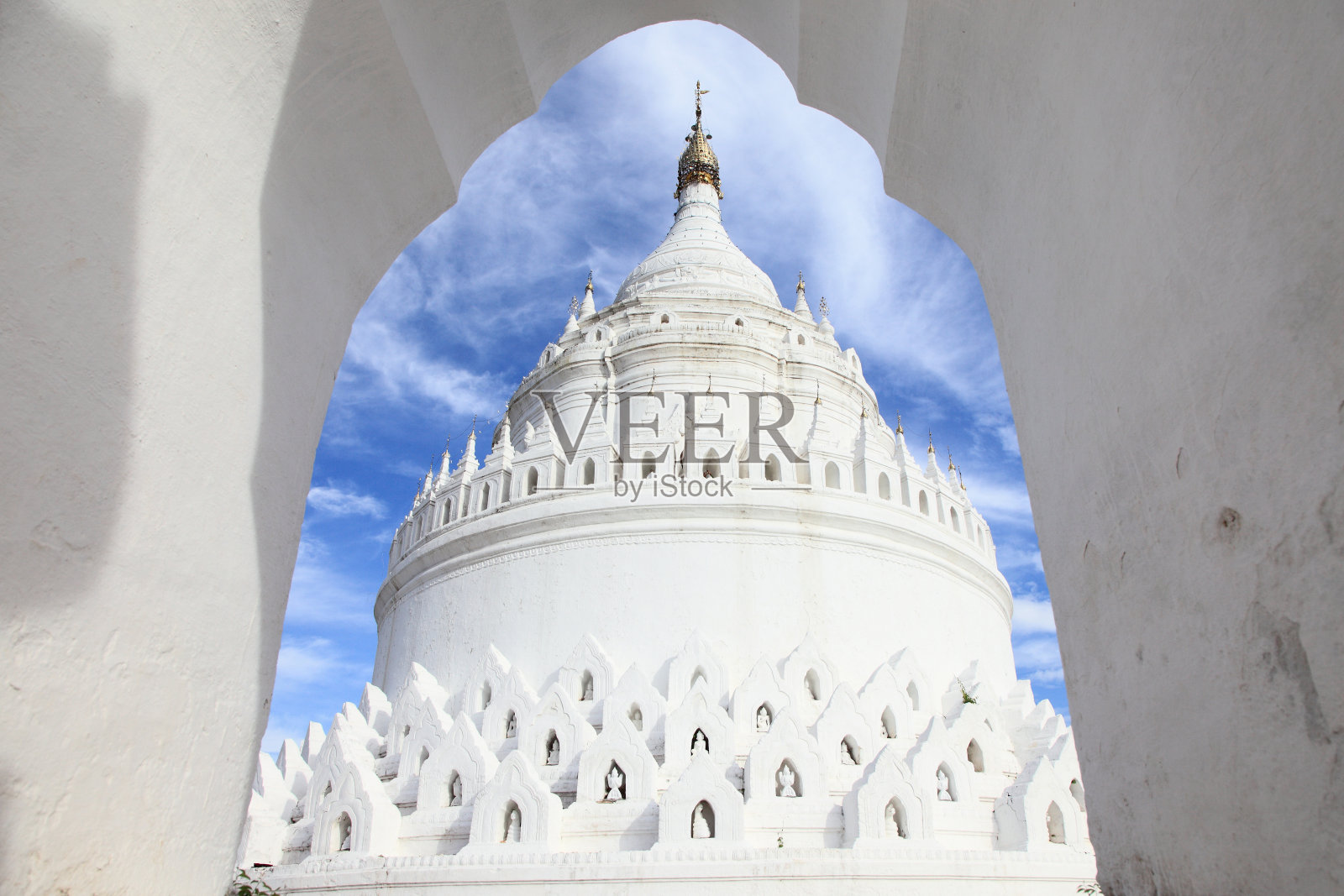 白塔明京，曼德勒-缅甸照片摄影图片