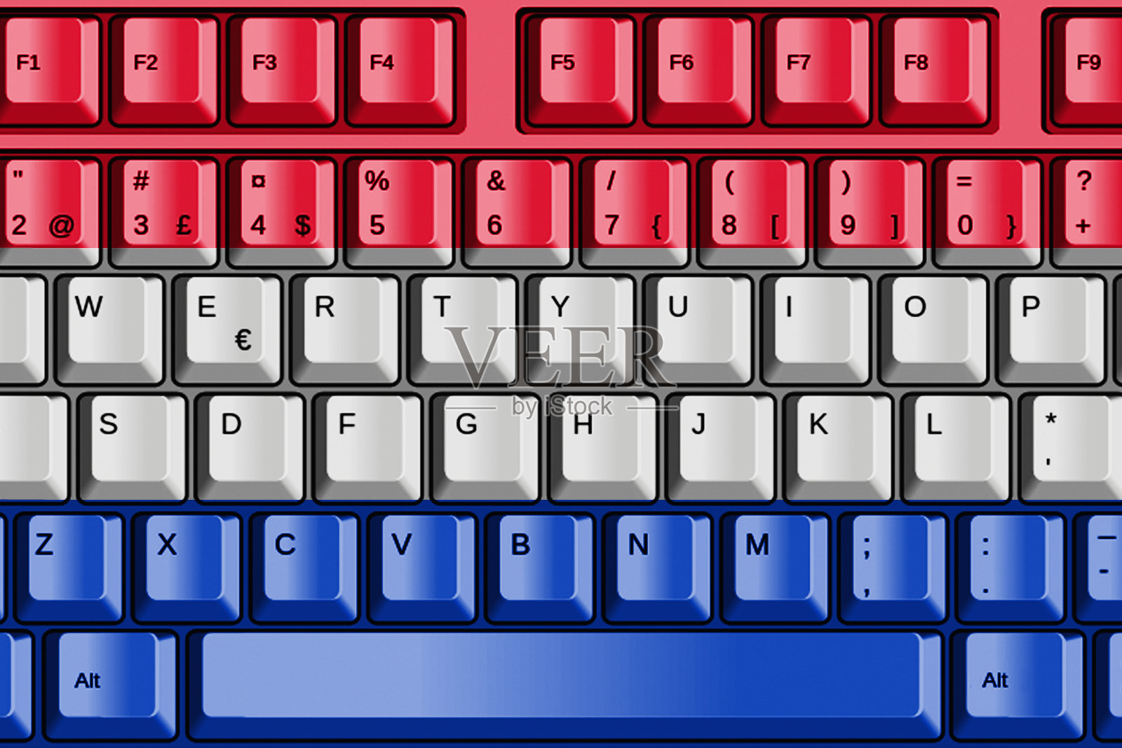 电脑键盘与荷兰国旗概念照片摄影图片