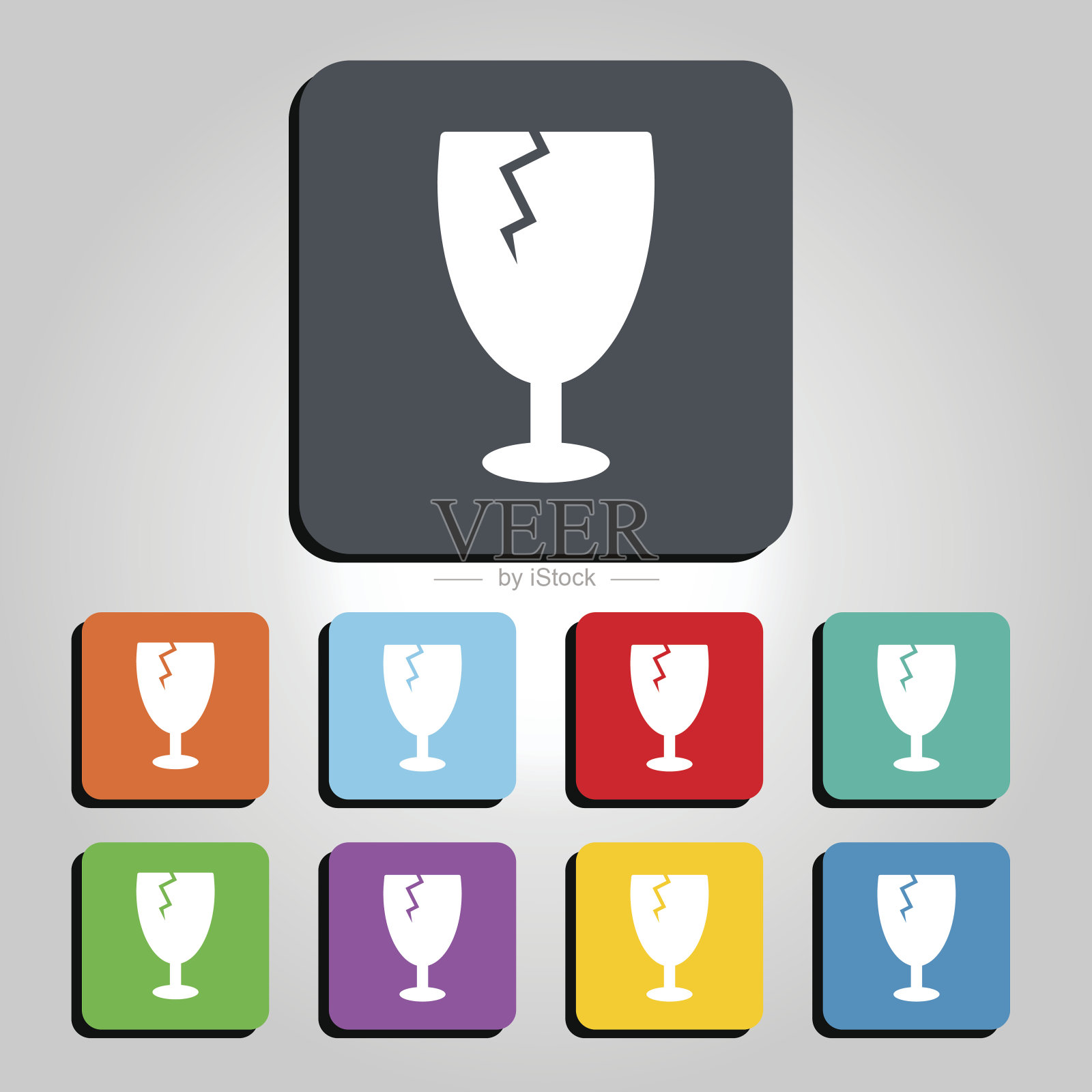 脆弱矢量图标插图插画图片素材