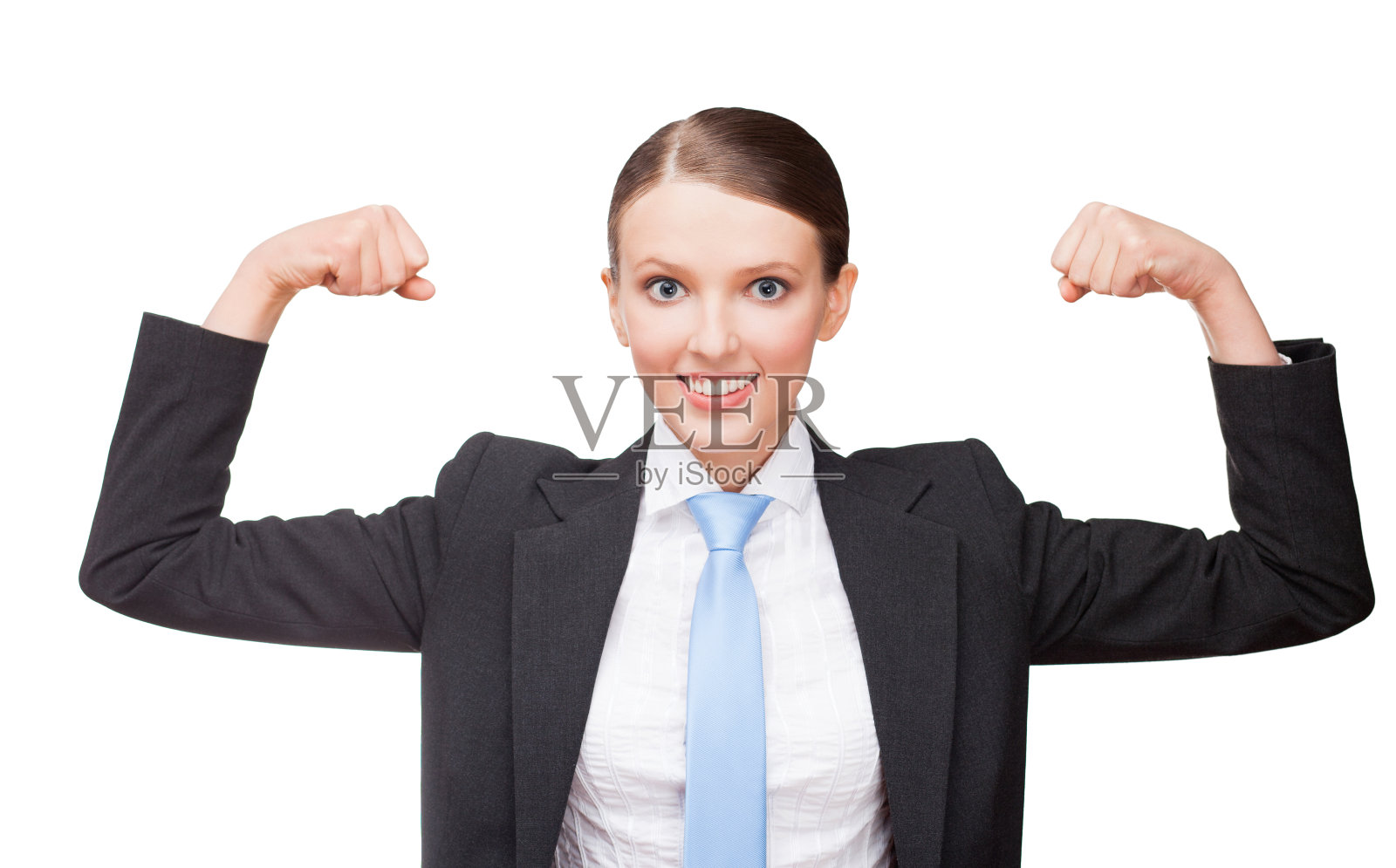 女商人展示她的力量照片摄影图片