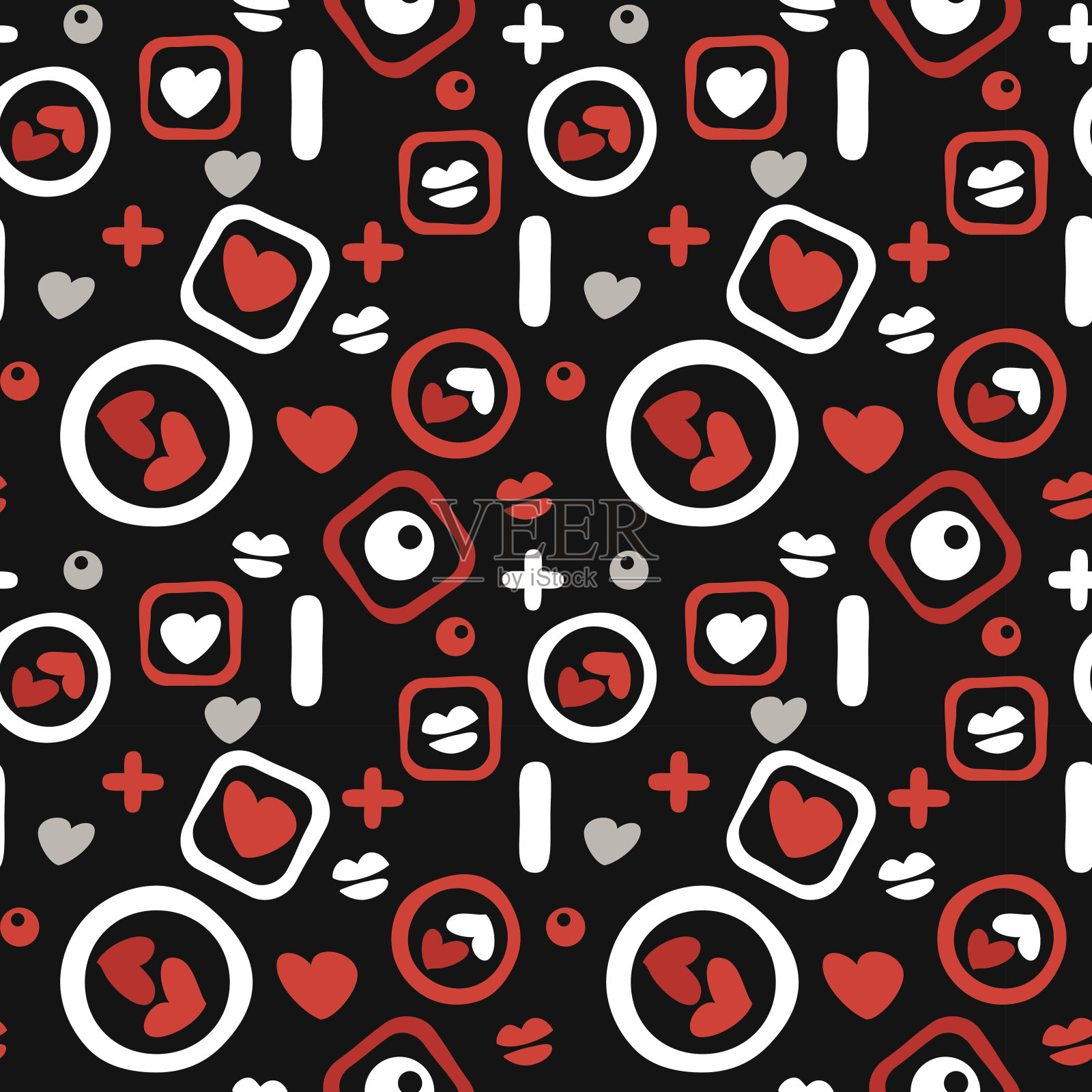 爱的符号图案插画图片素材