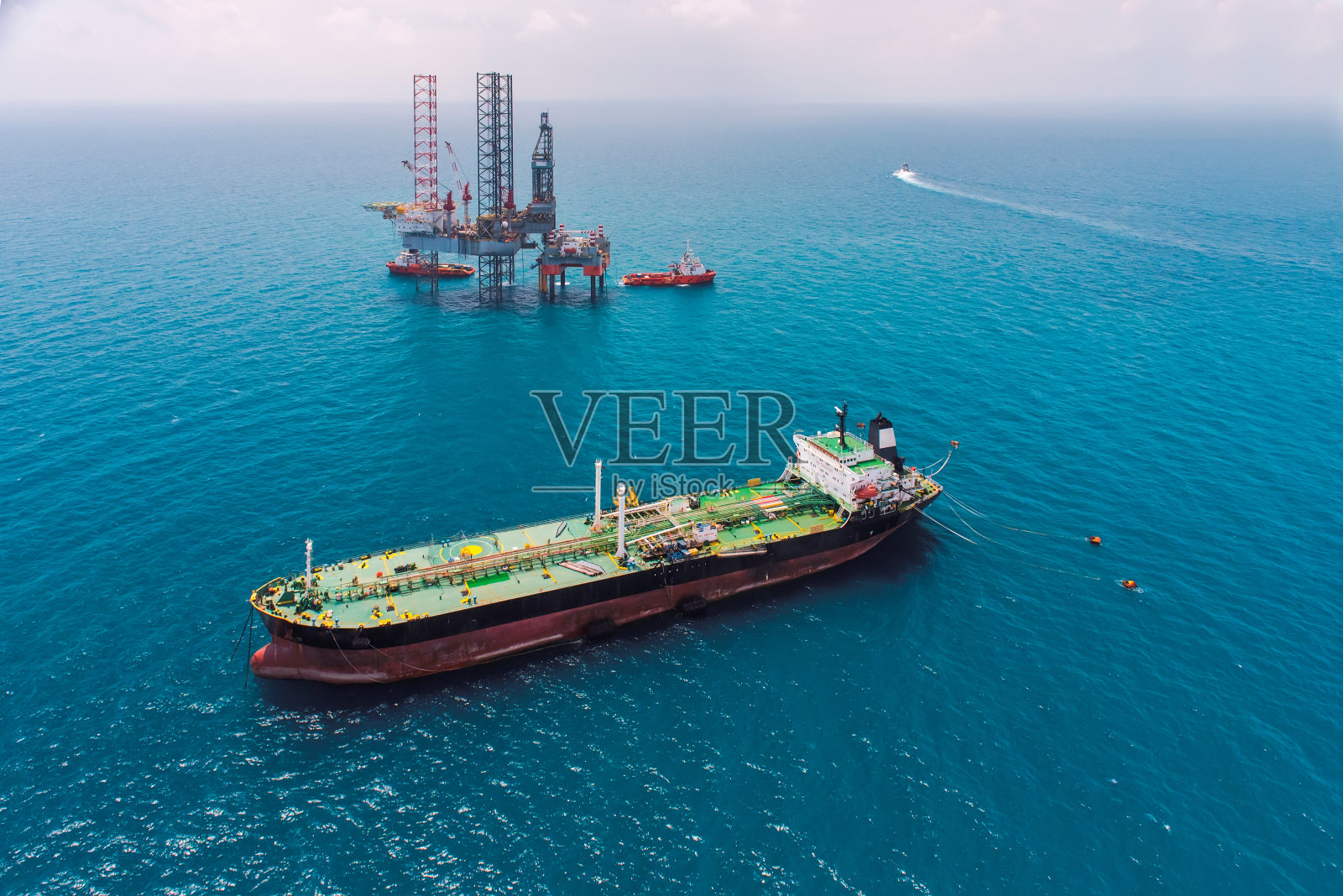 海上石油钻井平台照片摄影图片