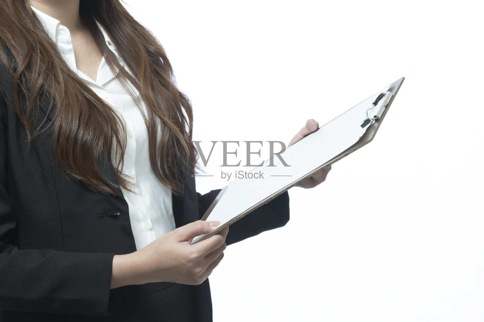 快乐的年轻女商人肖像照片摄影图片