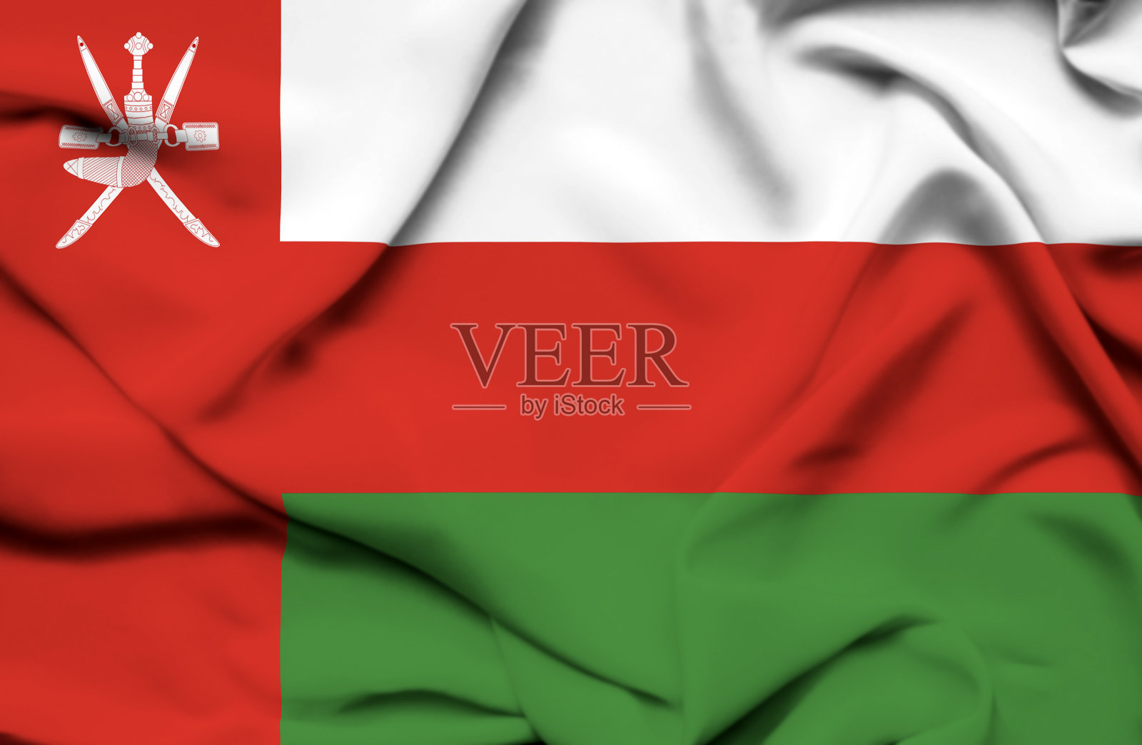 飘扬的阿曼国旗照片摄影图片