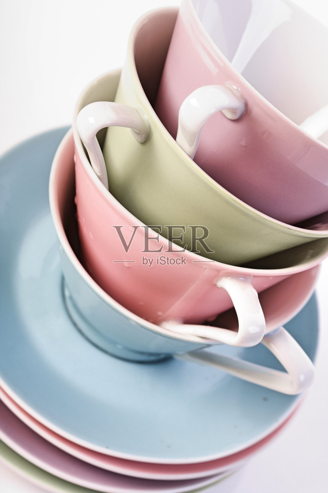 咖啡杯叠在一起照片摄影图片