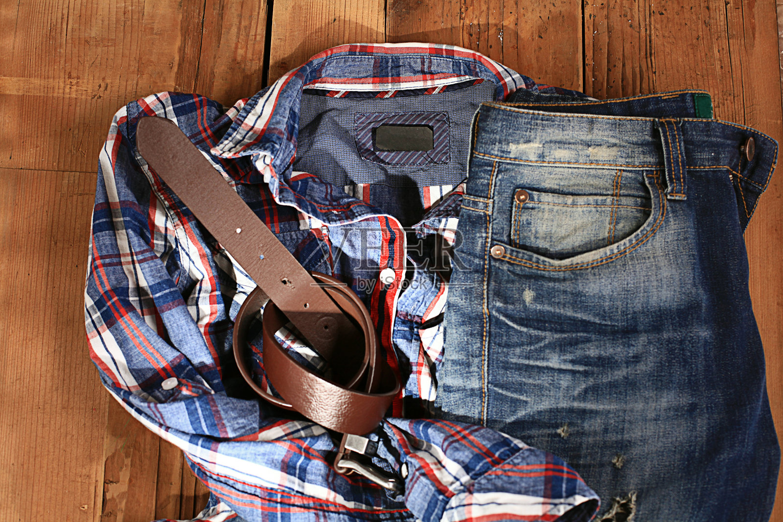牛仔裤乡村风格照片摄影图片