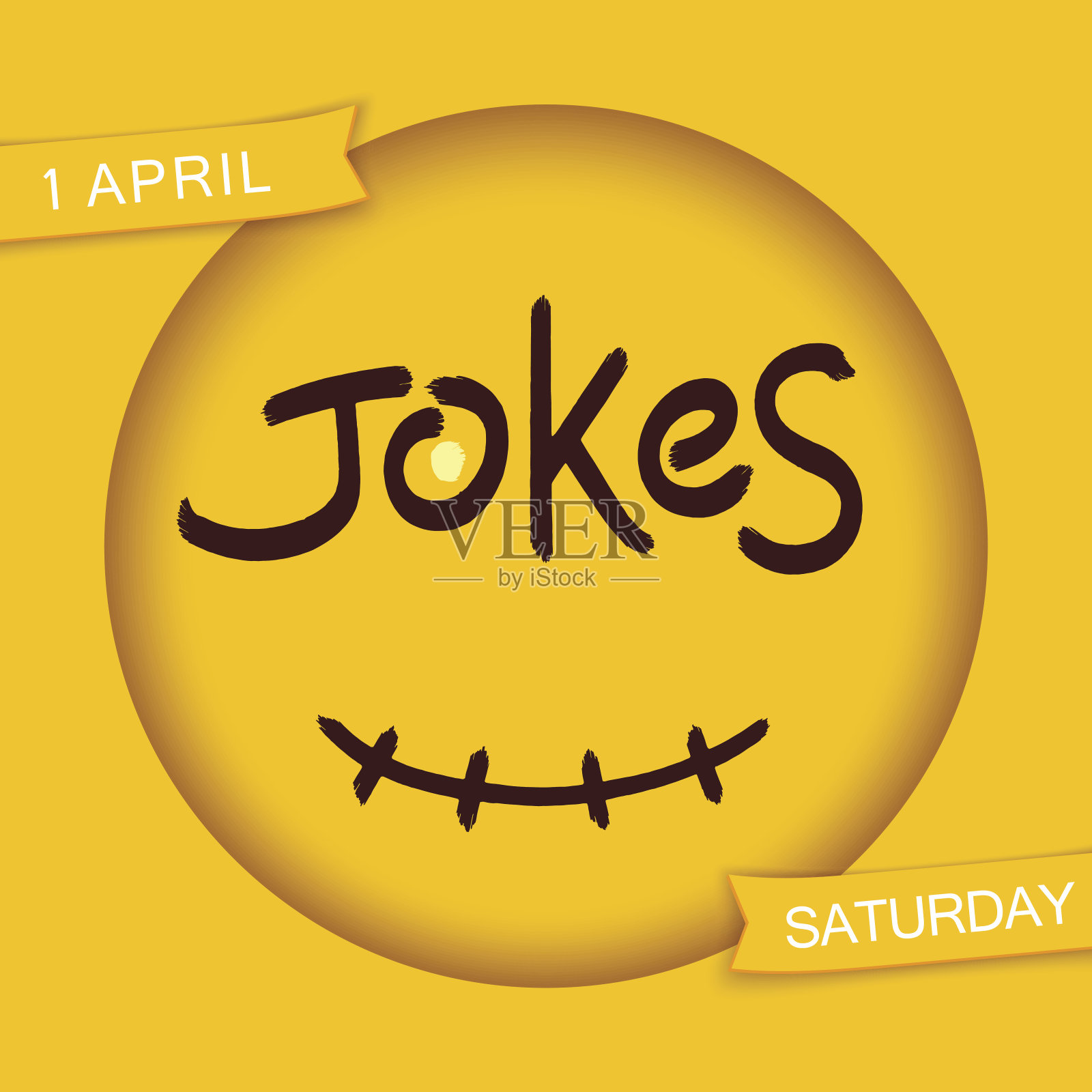 程式化的笑脸设计插画图片素材