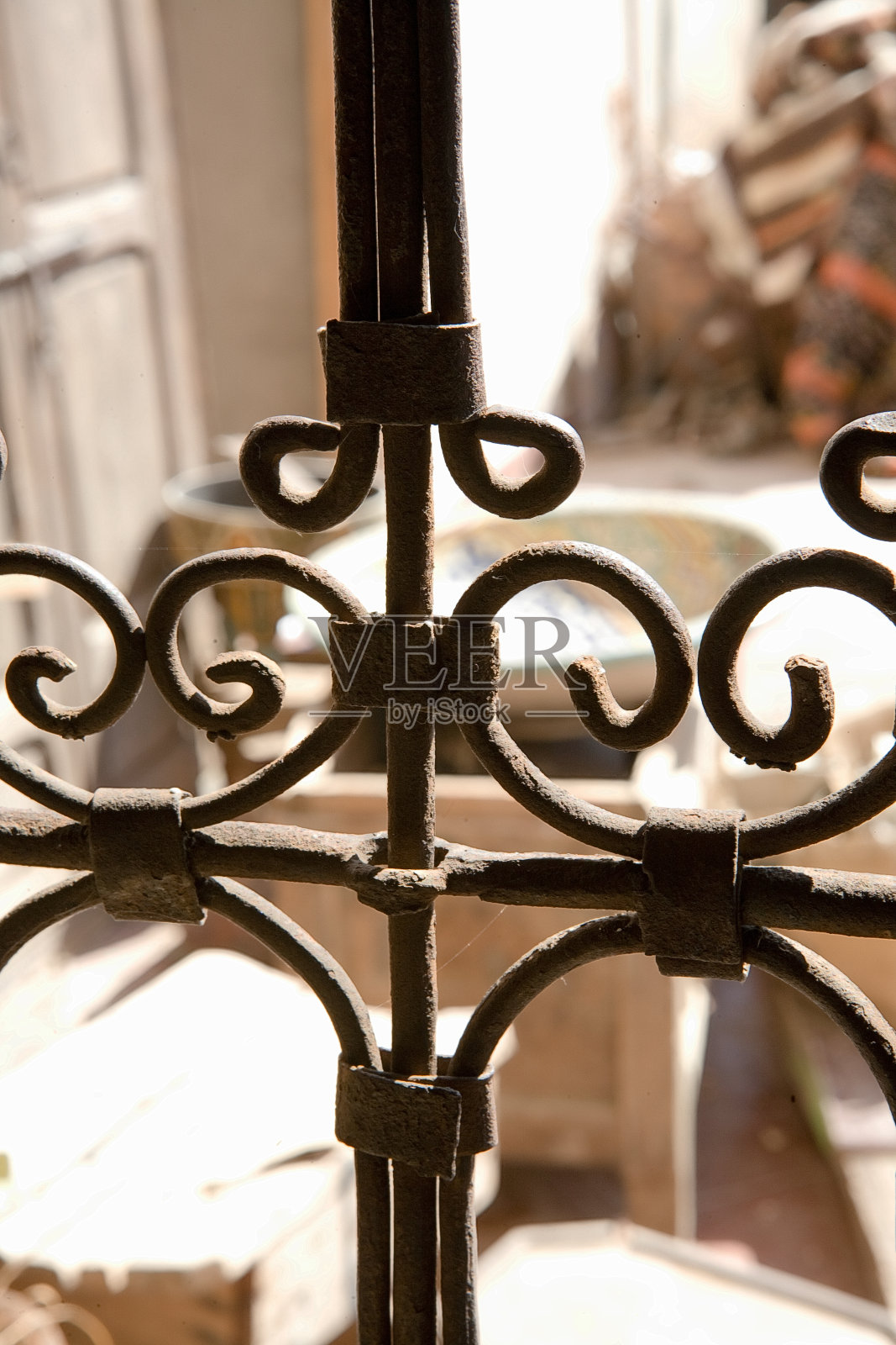 铁艺窗照片摄影图片