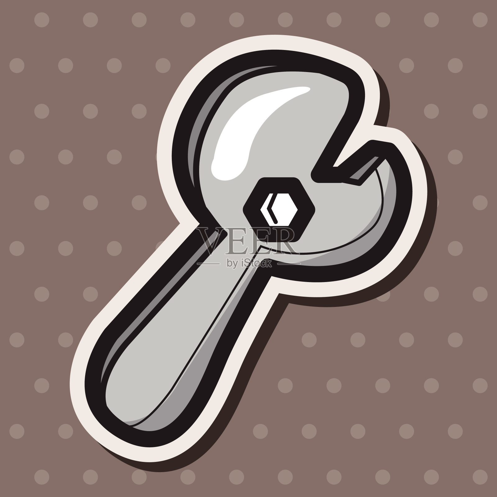 工作工具扳手主题元素插画图片素材