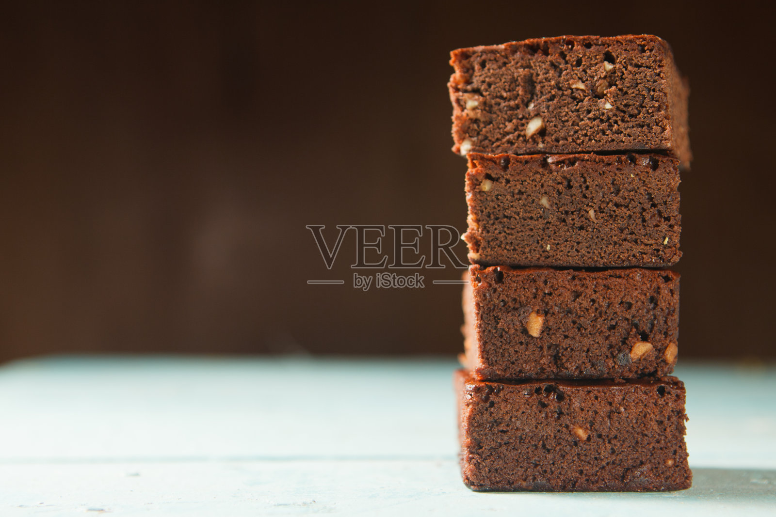 布朗尼堆积照片摄影图片