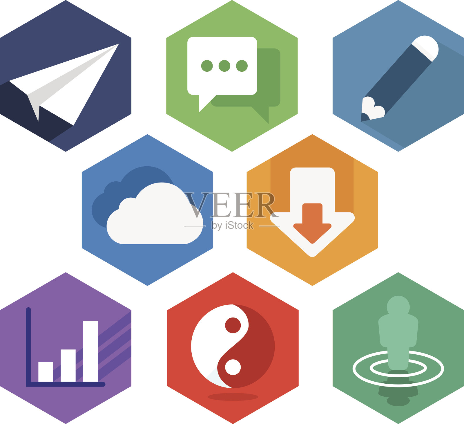 一套平面图标设计图标素材