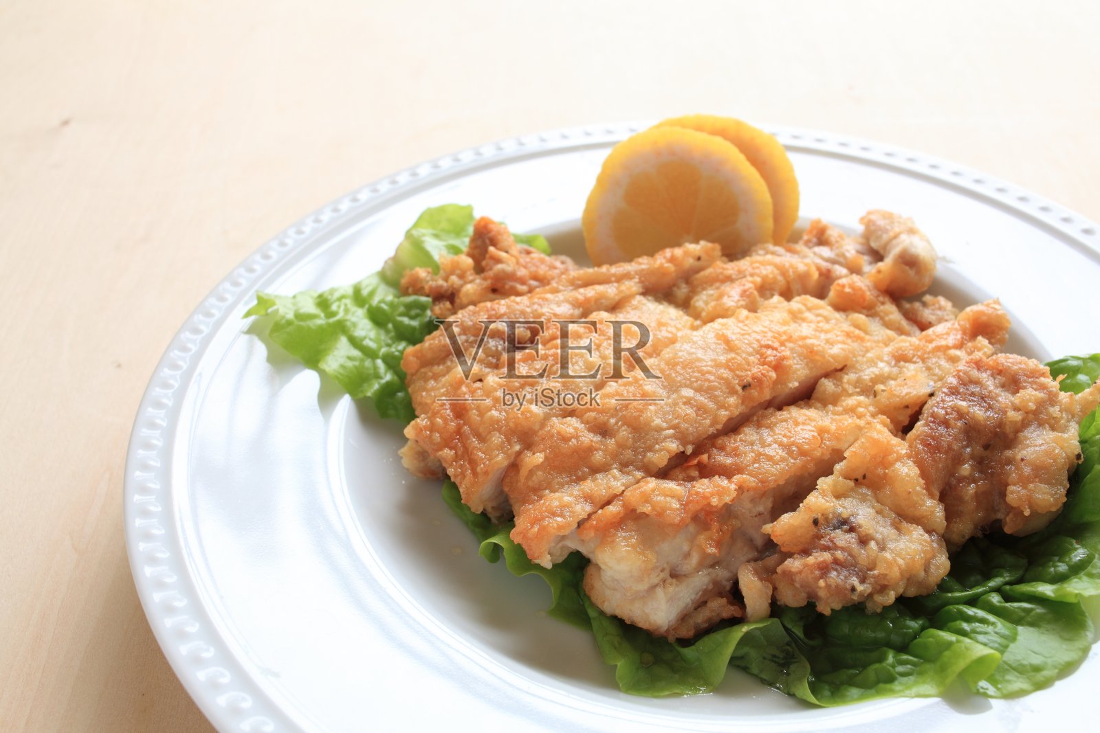 亚洲食物，炸鸡照片摄影图片