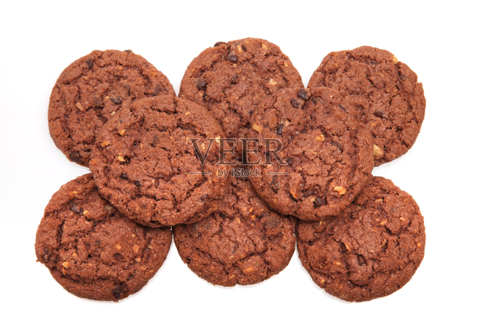 健康的巧克力小饼干照片摄影图片