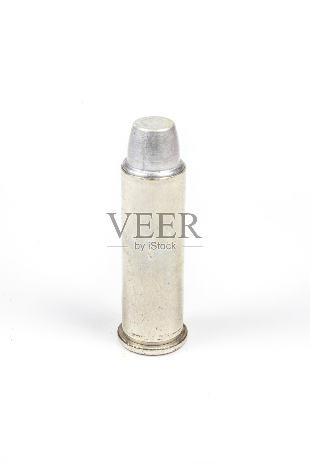 38左轮手枪子弹。照片摄影图片