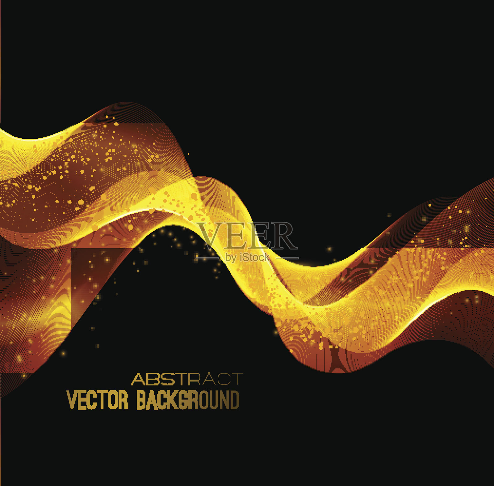 矢量插图抽象背景模糊魔术霓虹灯弯曲插画图片素材