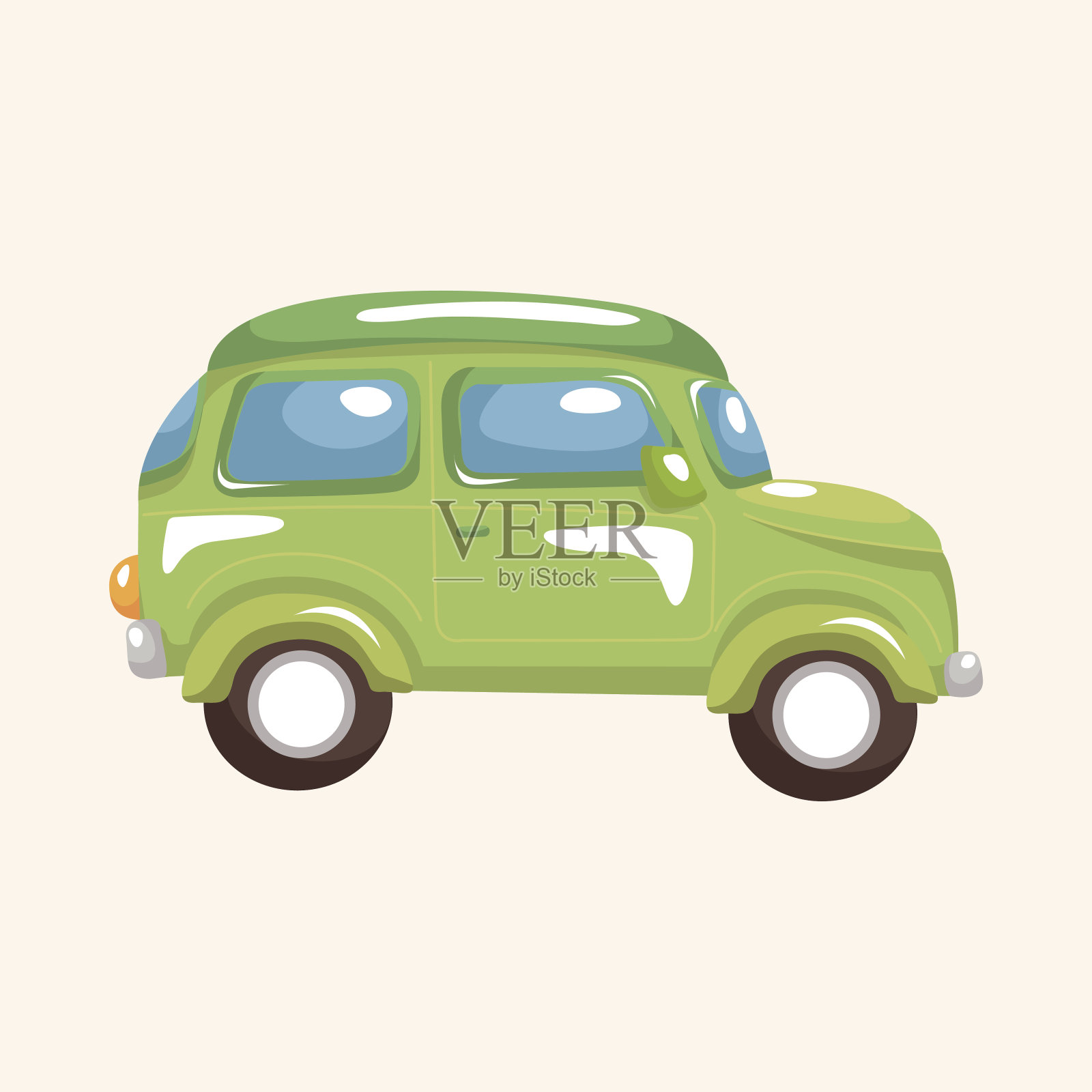 交通车主题元素插画图片素材