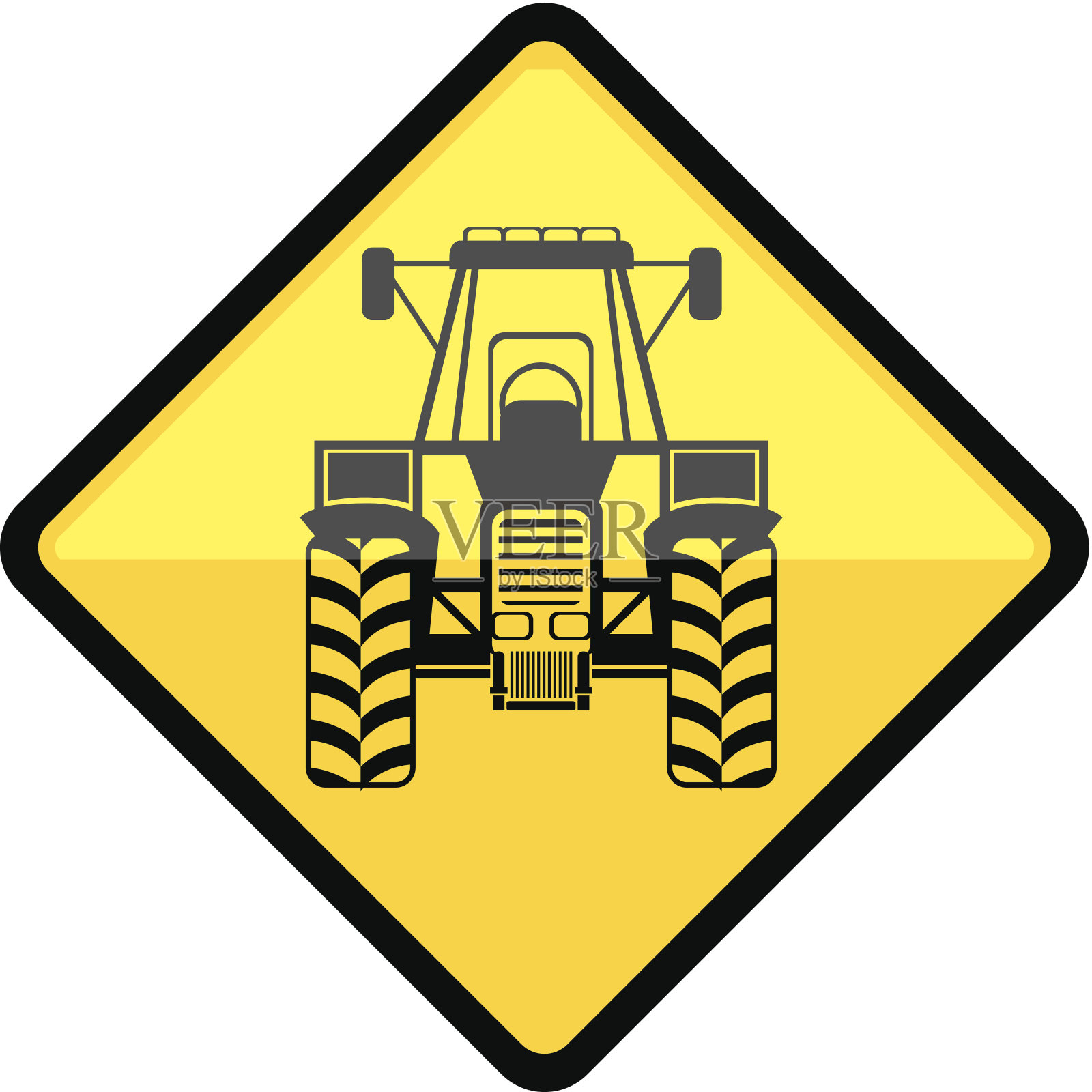 拖拉机的迹象插画图片素材