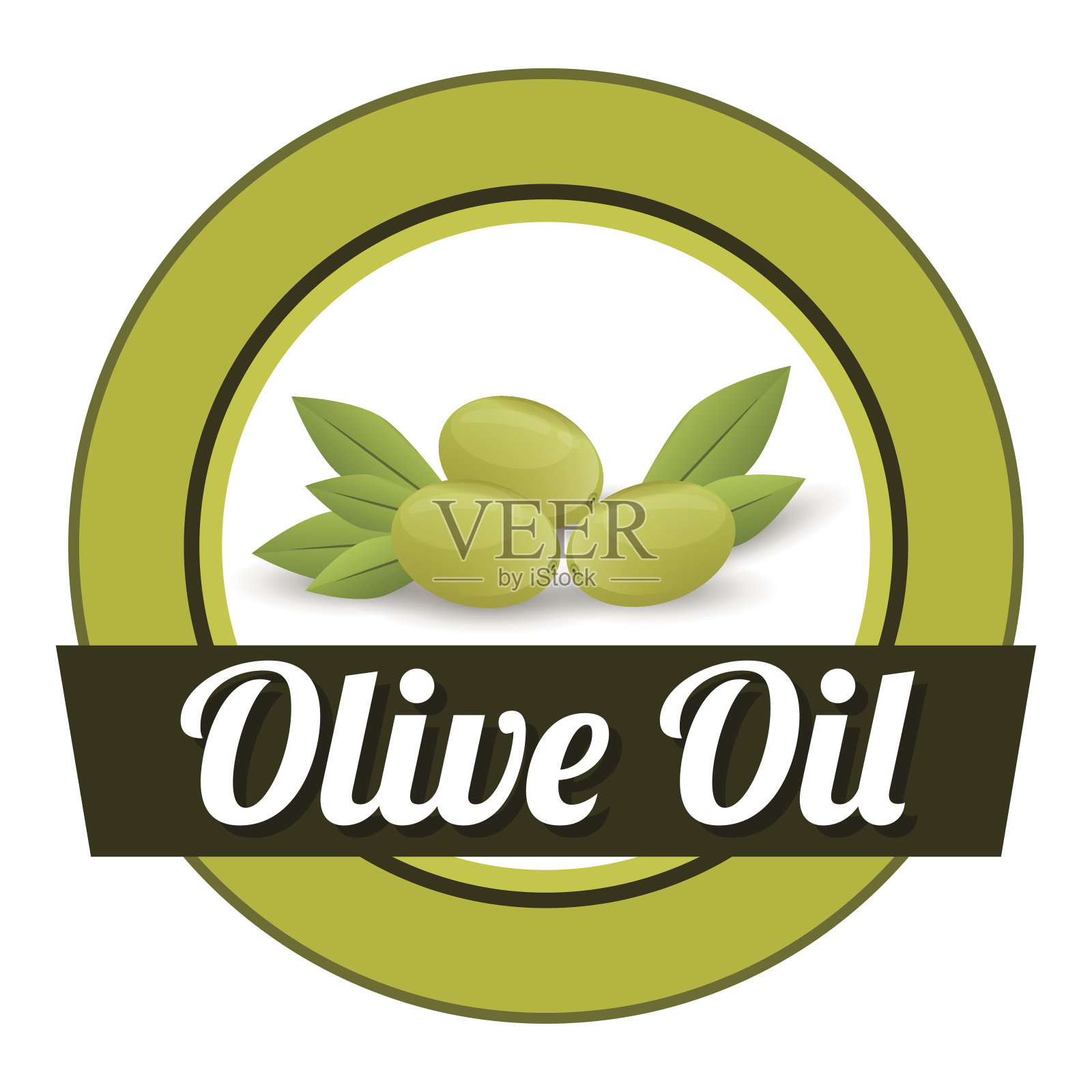 橄榄油的设计。插画图片素材