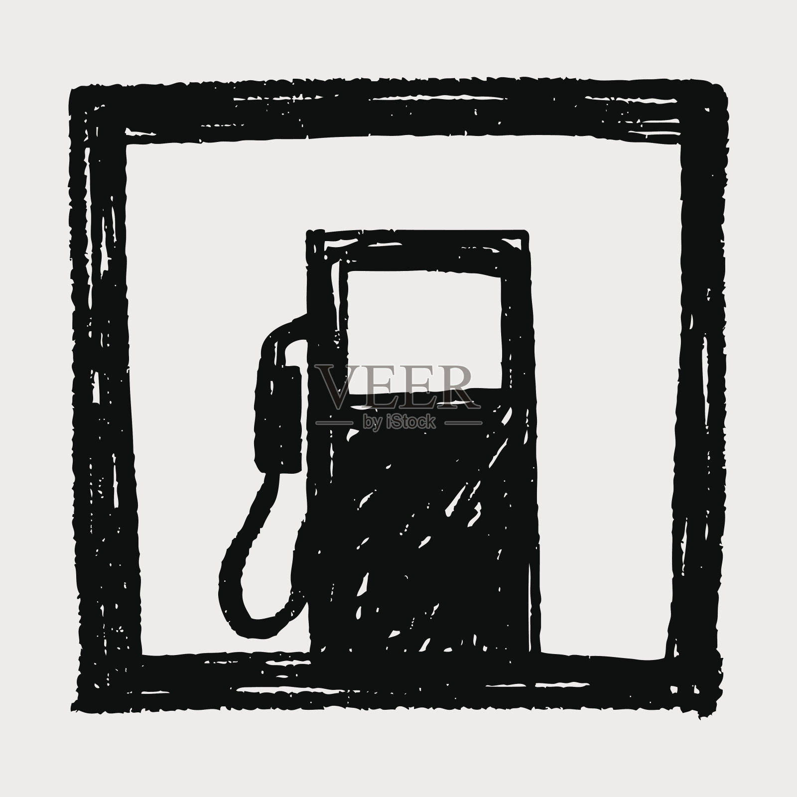 加油站涂鸦插画图片素材