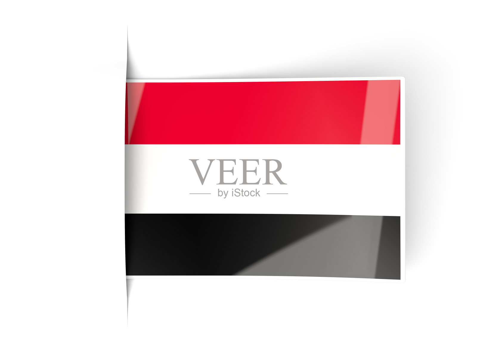 也门国旗方形标签照片摄影图片