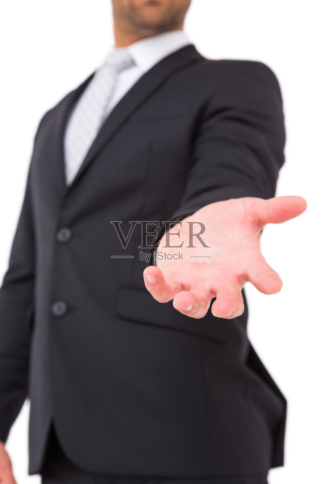 一个商人伸出手照片摄影图片