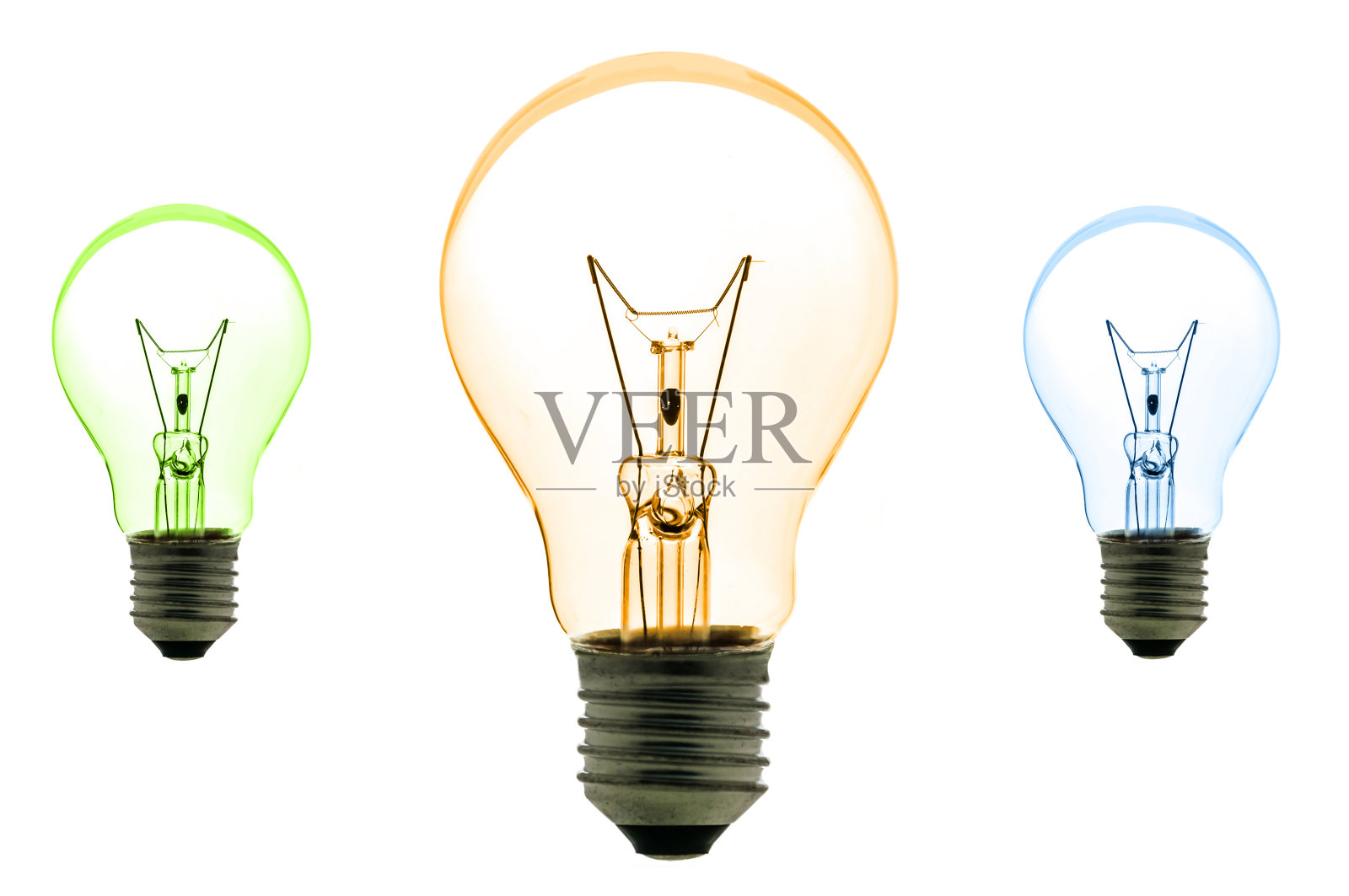 灯泡孤立在白色背景上照片摄影图片