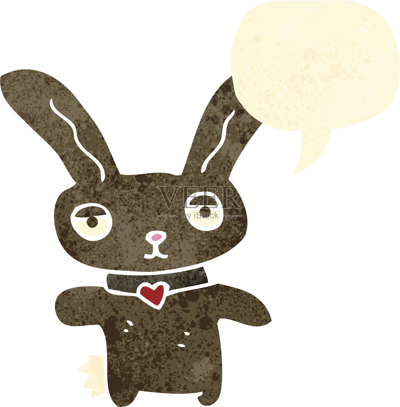 复古卡通兔子兔设计元素图片
