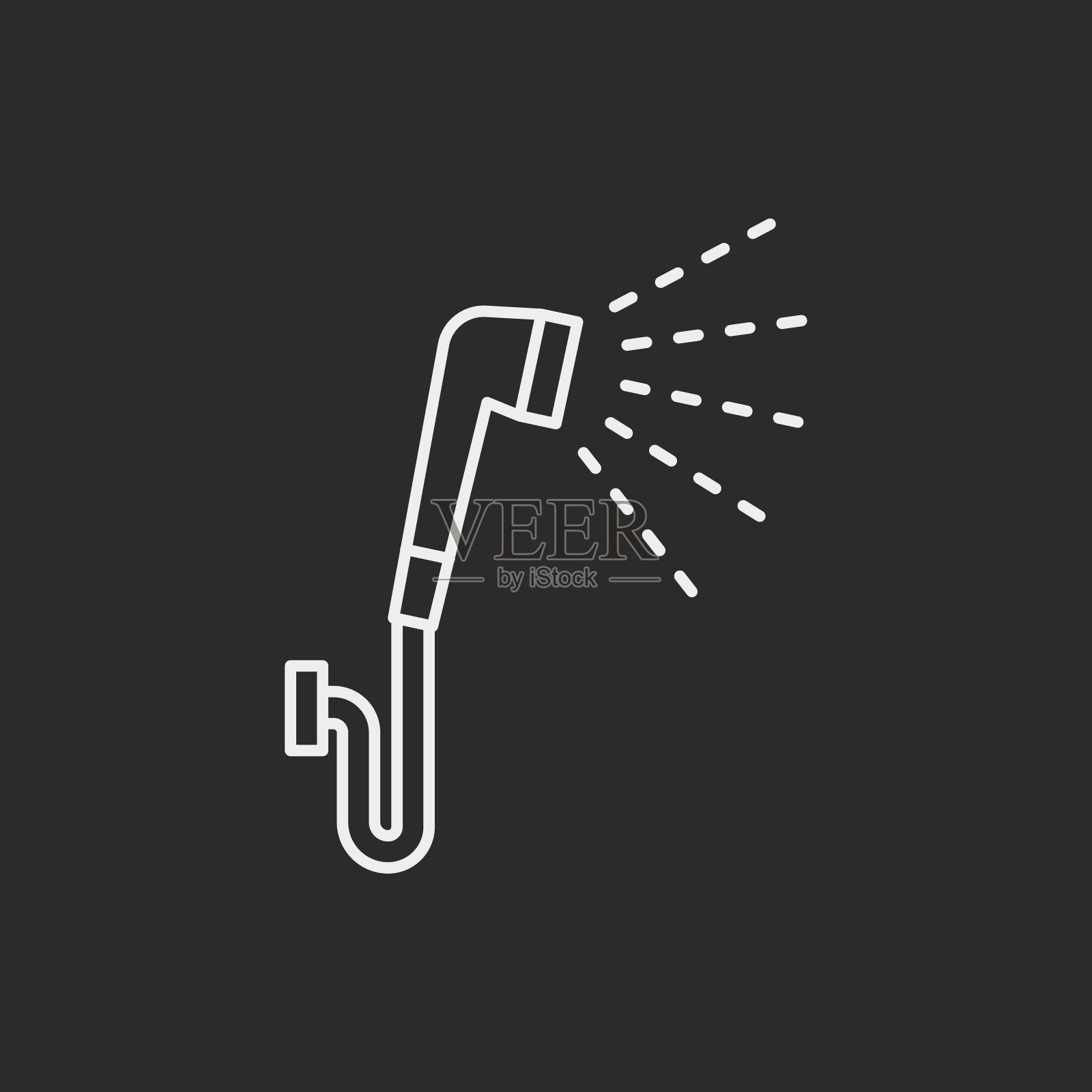 莲蓬头行图标插画图片素材