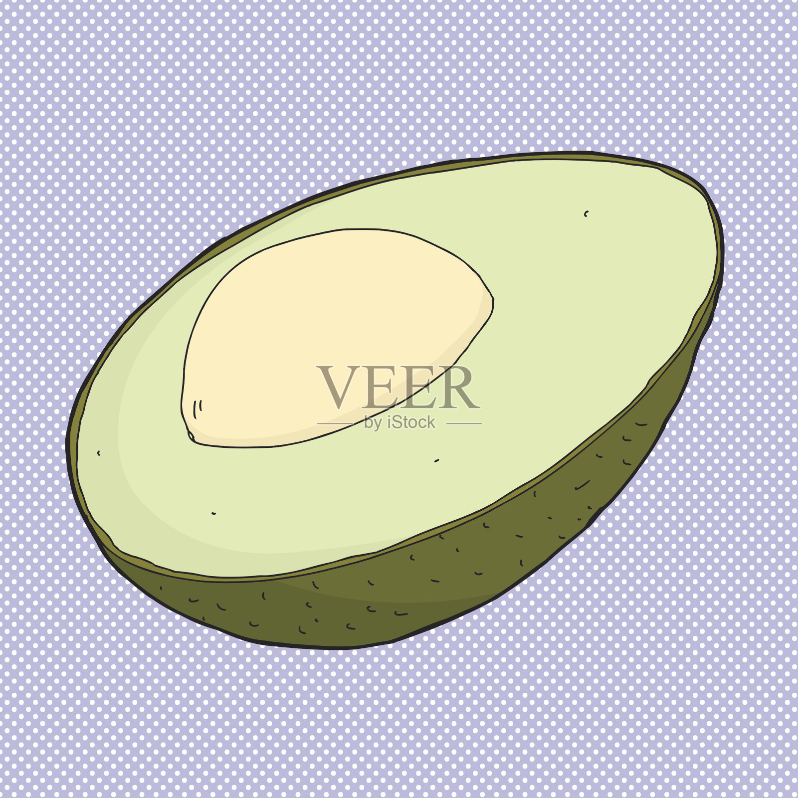 鳄梨卡通设计元素图片