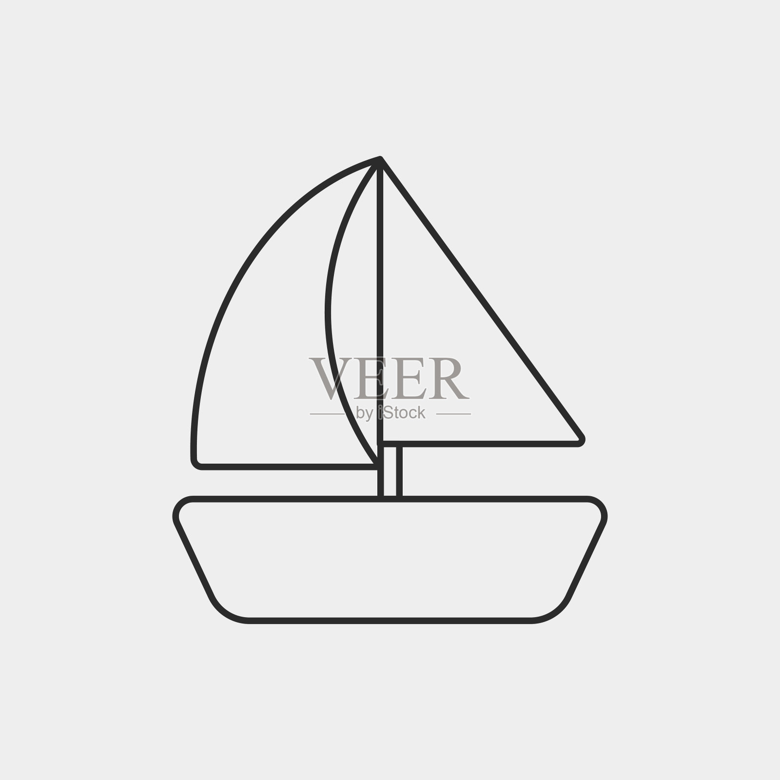 海盗船航线图标设计元素图片