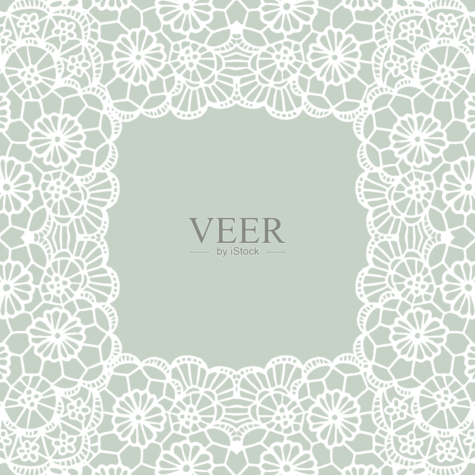 复古蕾丝请帖。设计元素图片