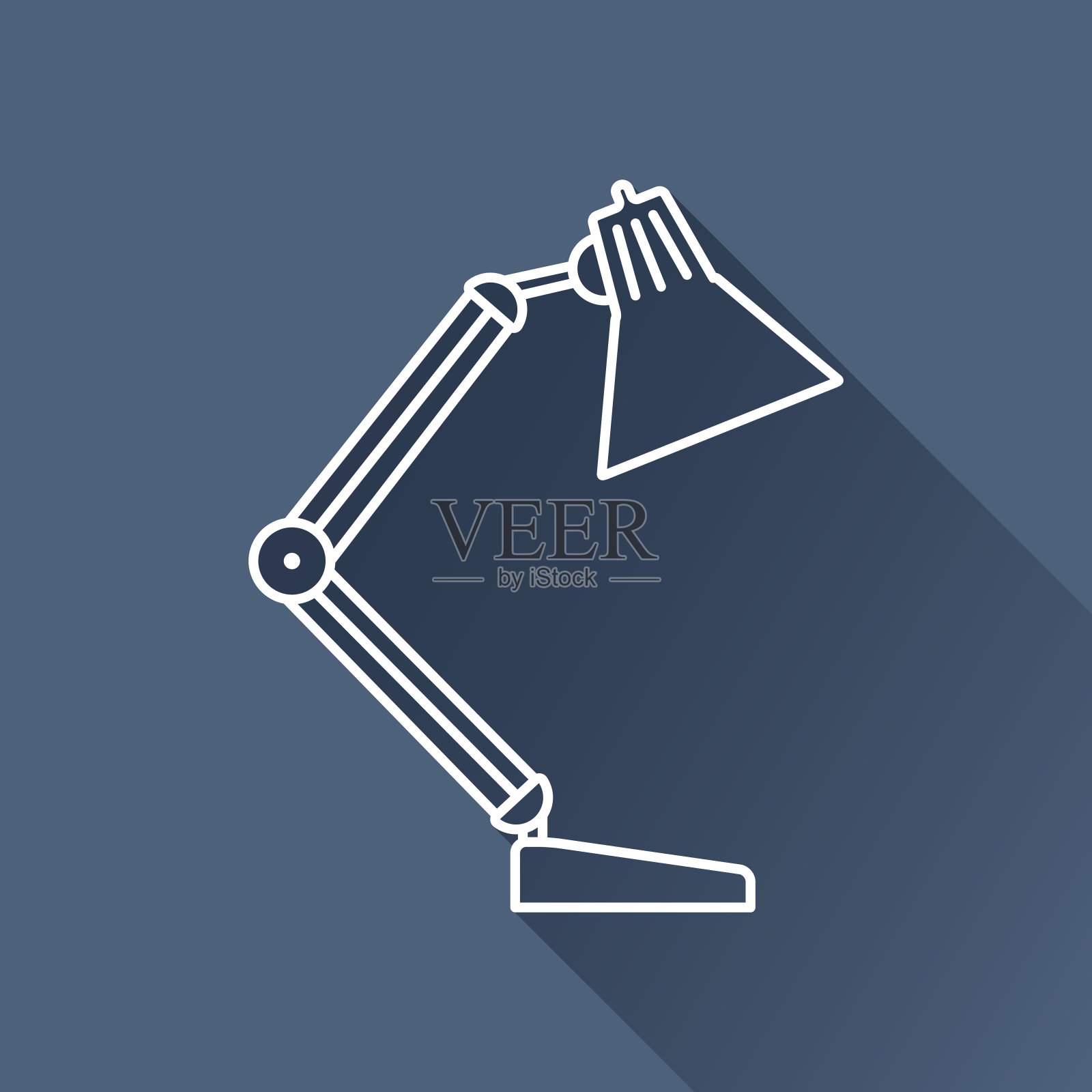 向量台灯图标。Eps10插画图片素材