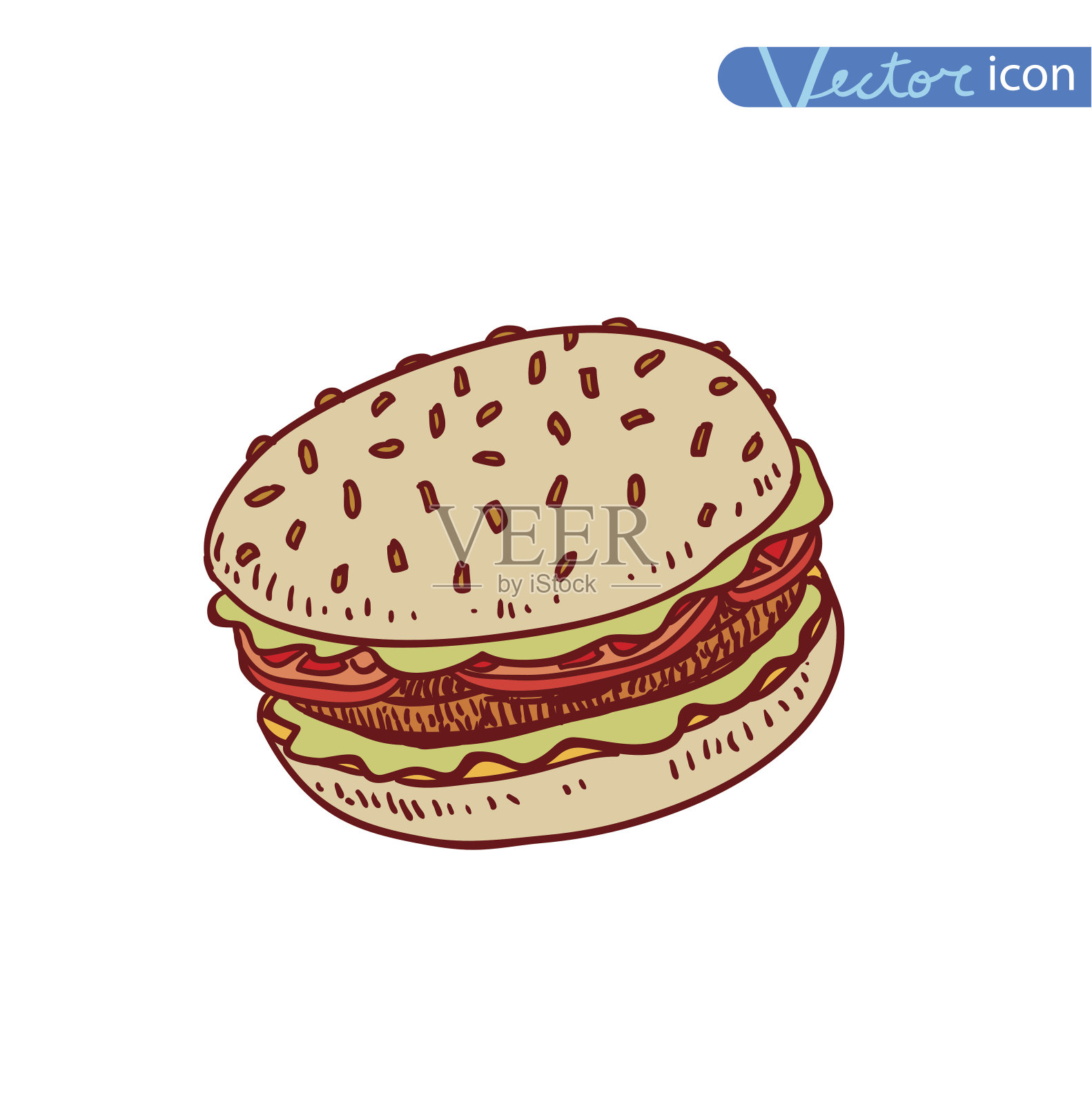 食物图标，矢量插图。设计元素图片