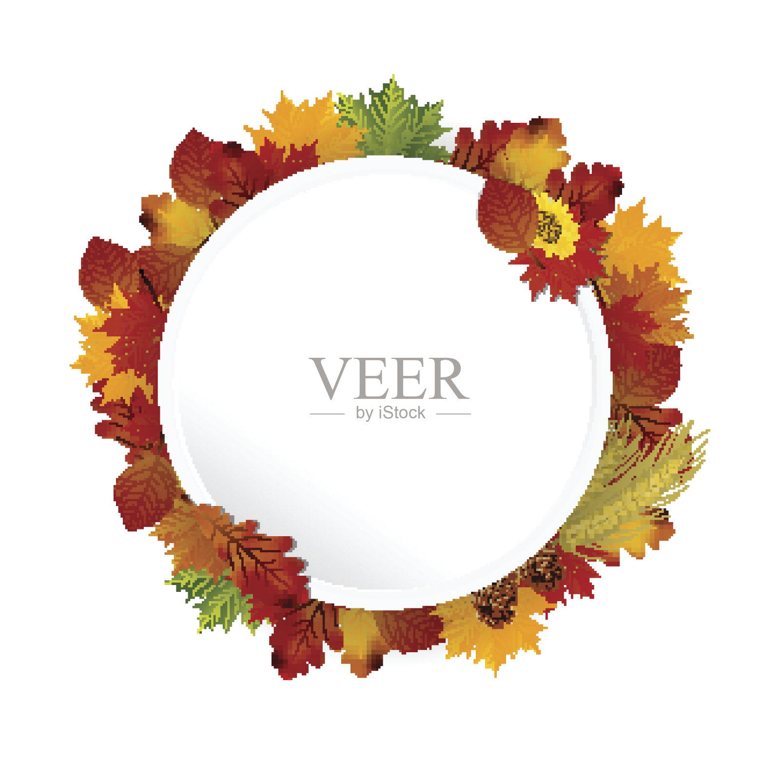 秋框概念通告设计元素图片