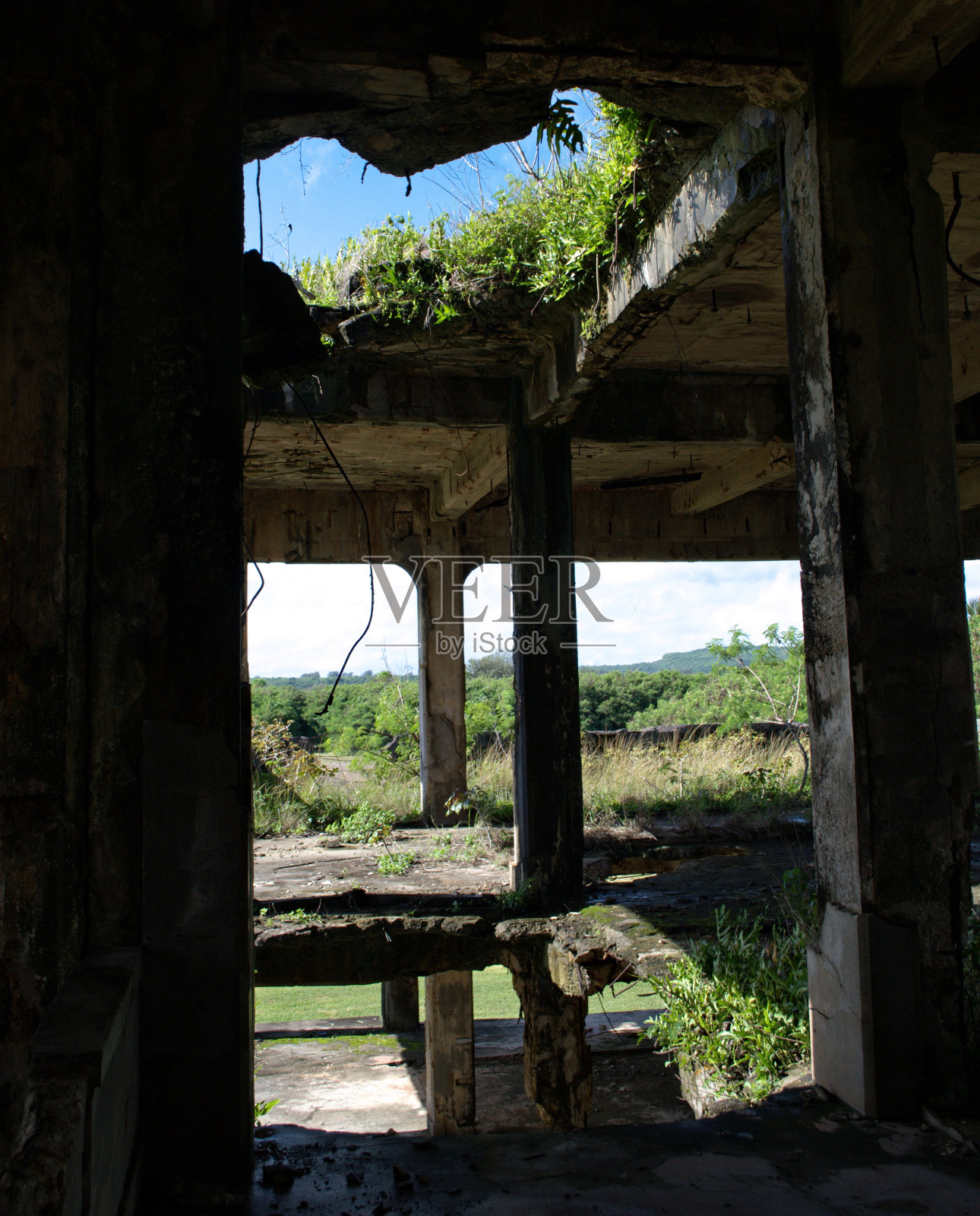 日本空军司令部大楼第11次世界大战遗址，天年照片摄影图片