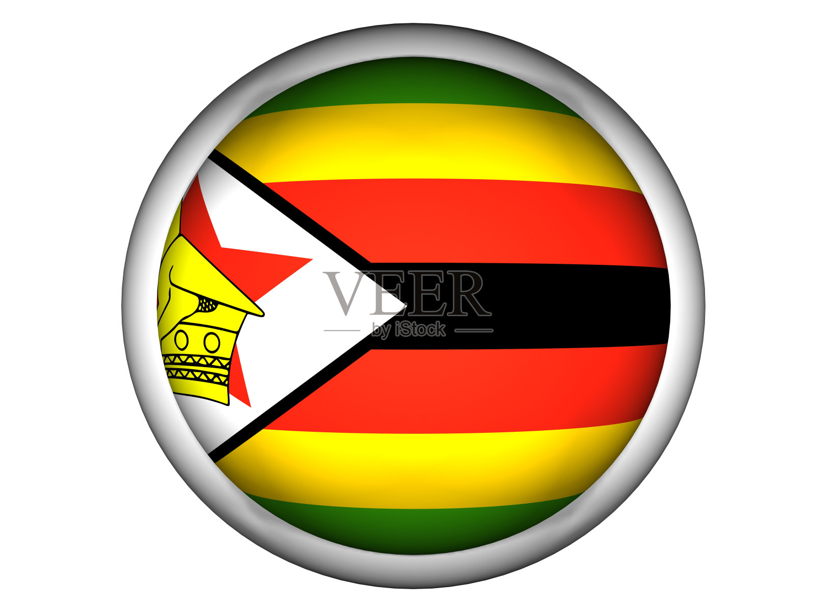 津巴布韦国旗。按钮样式照片摄影图片