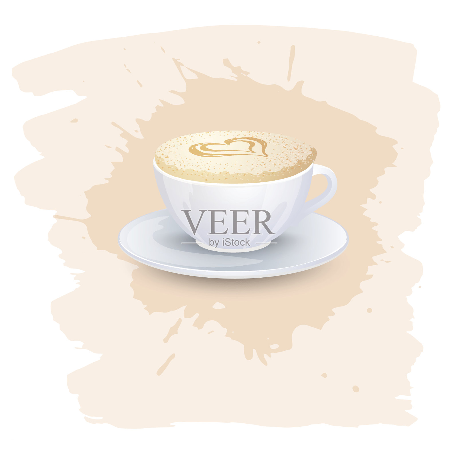 咖啡背景或横幅，剥皮，网页，打印模板。插画图片素材