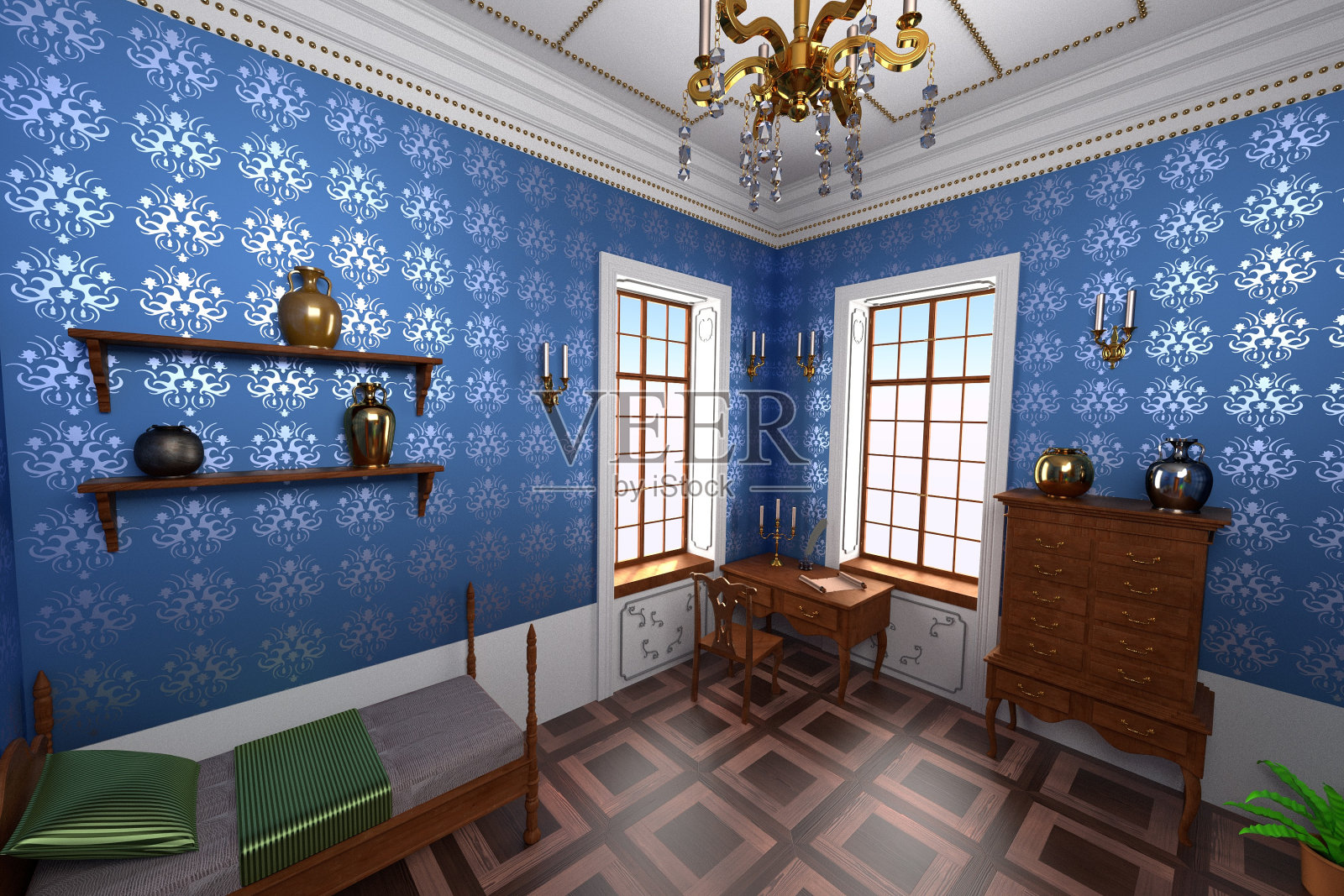 豪华庄园内部照片摄影图片