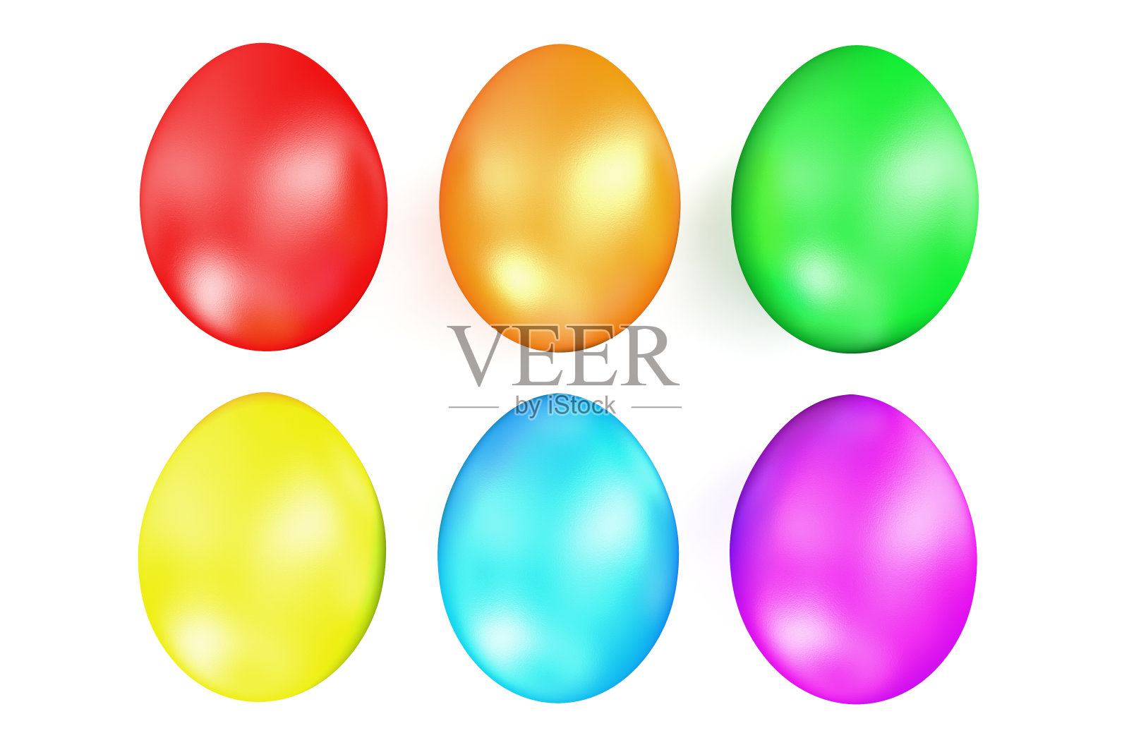 五彩缤纷的复活节彩蛋排成一排照片摄影图片