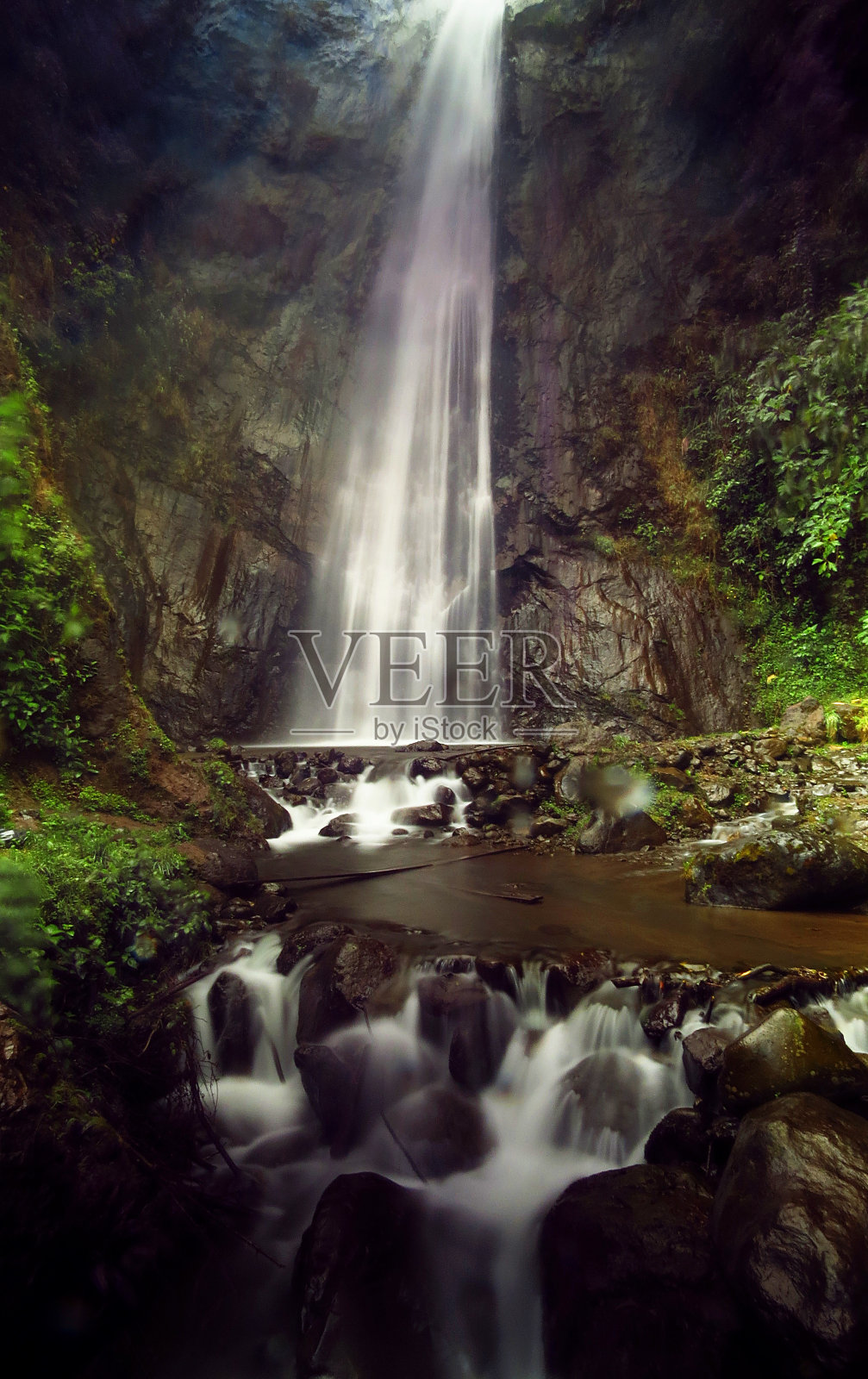 瀑布的颜色照片摄影图片